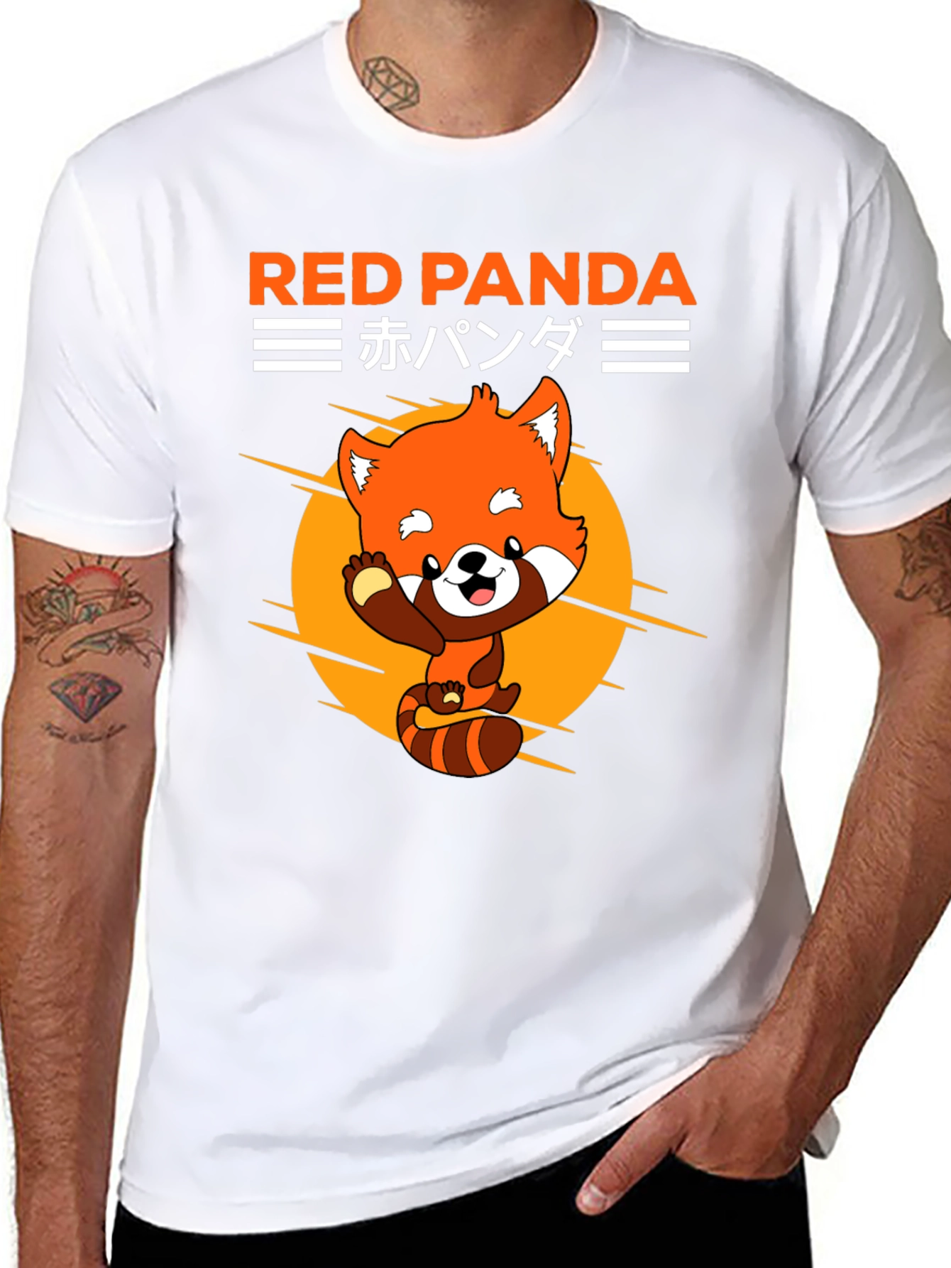 Black Red Panda Graphic Tee - Cute Anime Style view 8