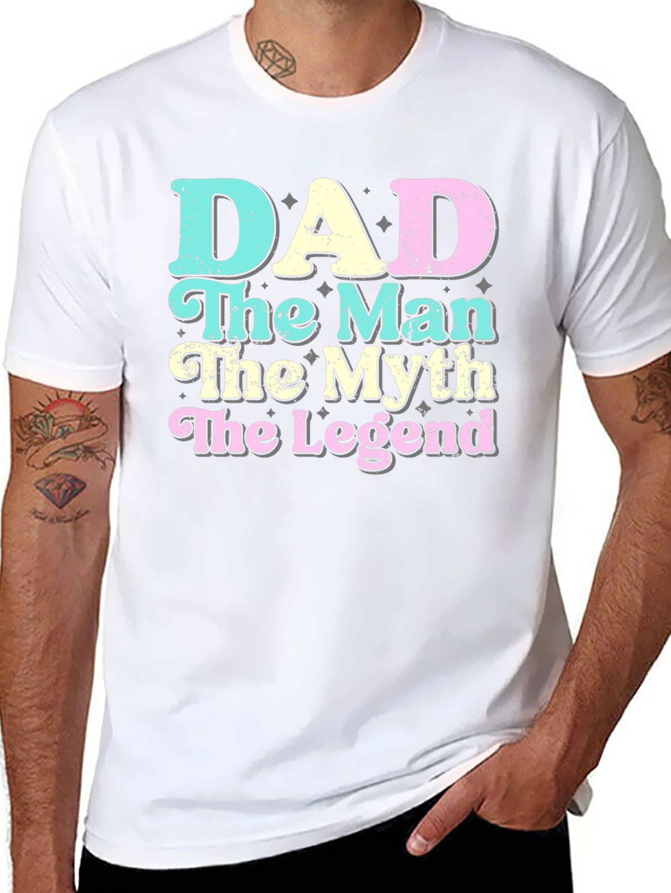 Black Dad: The Man, Myth, Legend Graphic T-Shirt view 8