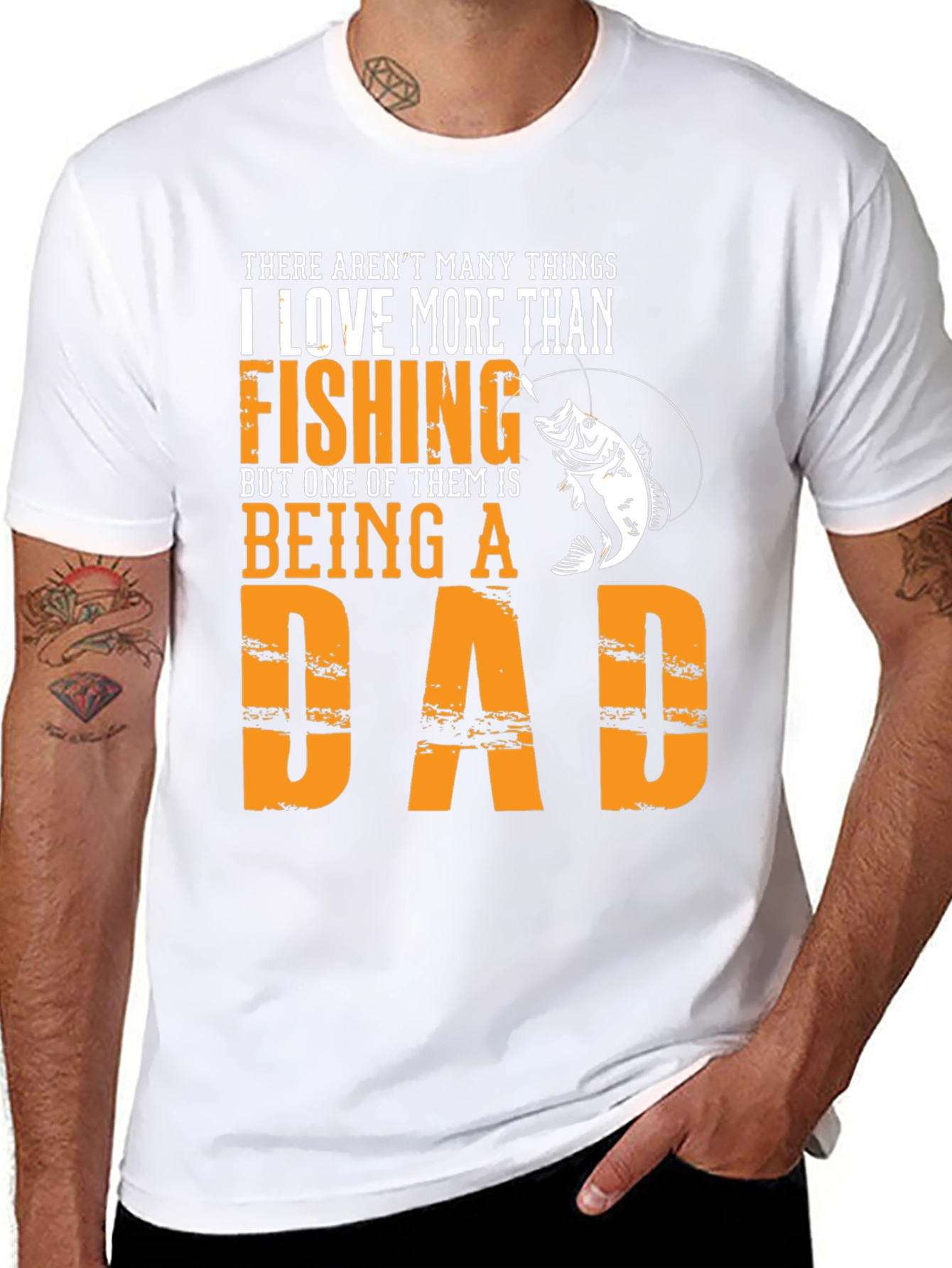 Black Fishing Dad T-Shirt - Father's Day Gift view 8