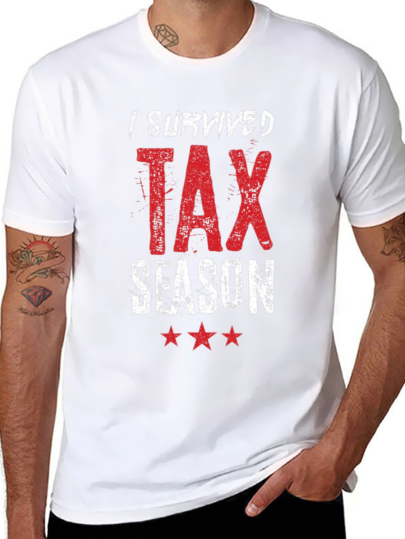 Black I Survived Tax Season T-Shirt - Black view 8