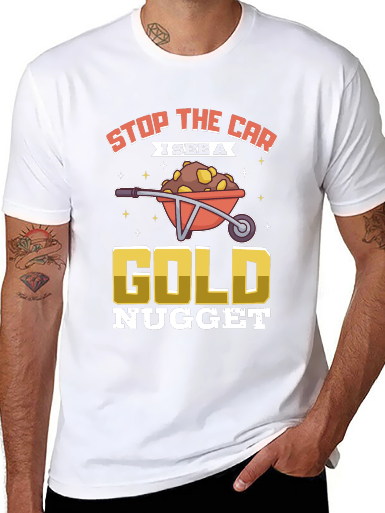 Black Gold Nugget T-Shirt: Stop The Car! view 8