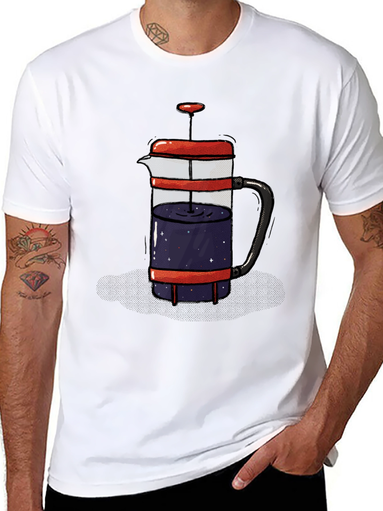 Black Cosmic Coffee Press Graphic Tee view 8