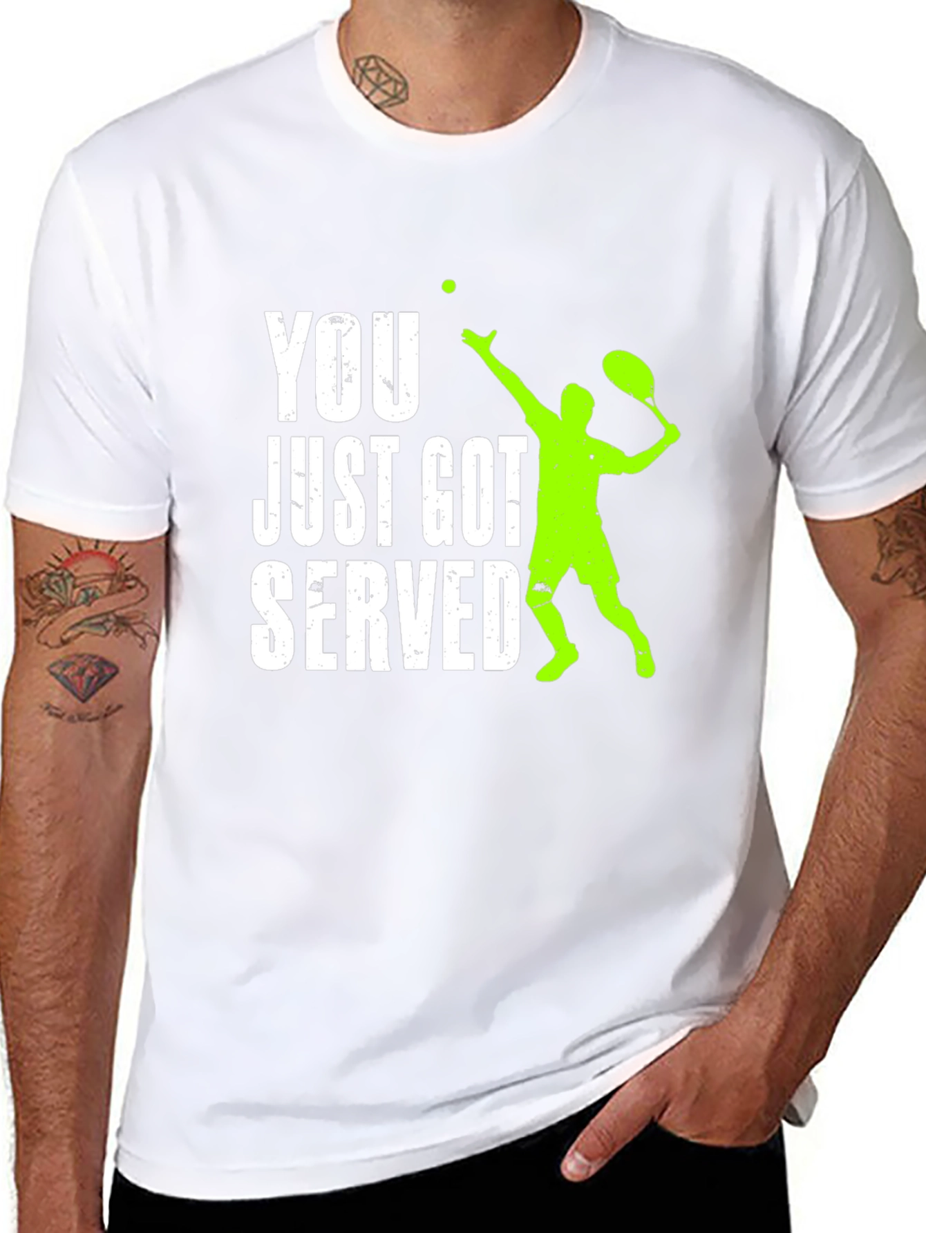 Funny Tennis Serve Graphic T-Shirt - 8