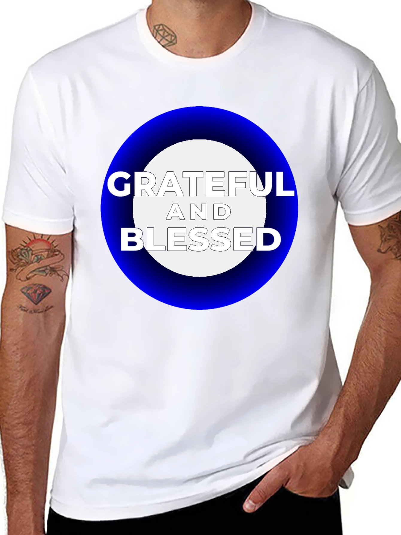 Black Grateful & Blessed Graphic T-Shirt - Stylish Comfort view 8