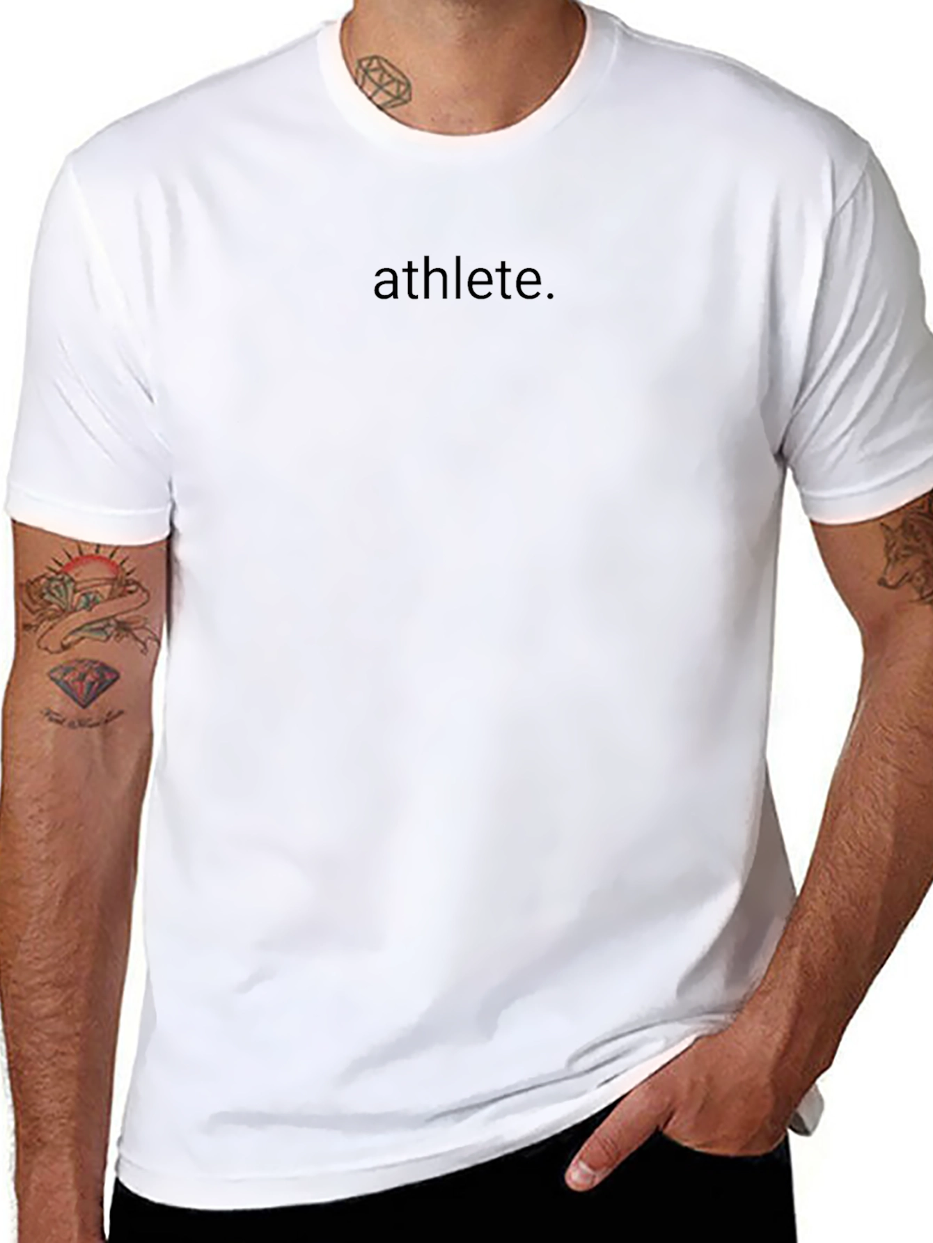 Black Athlete Graphic Black T-Shirt view 8