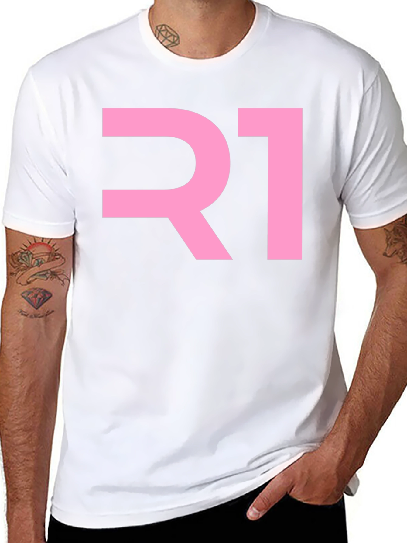 Black R1 Graphic T-Shirt - Bold & Stylish view 8