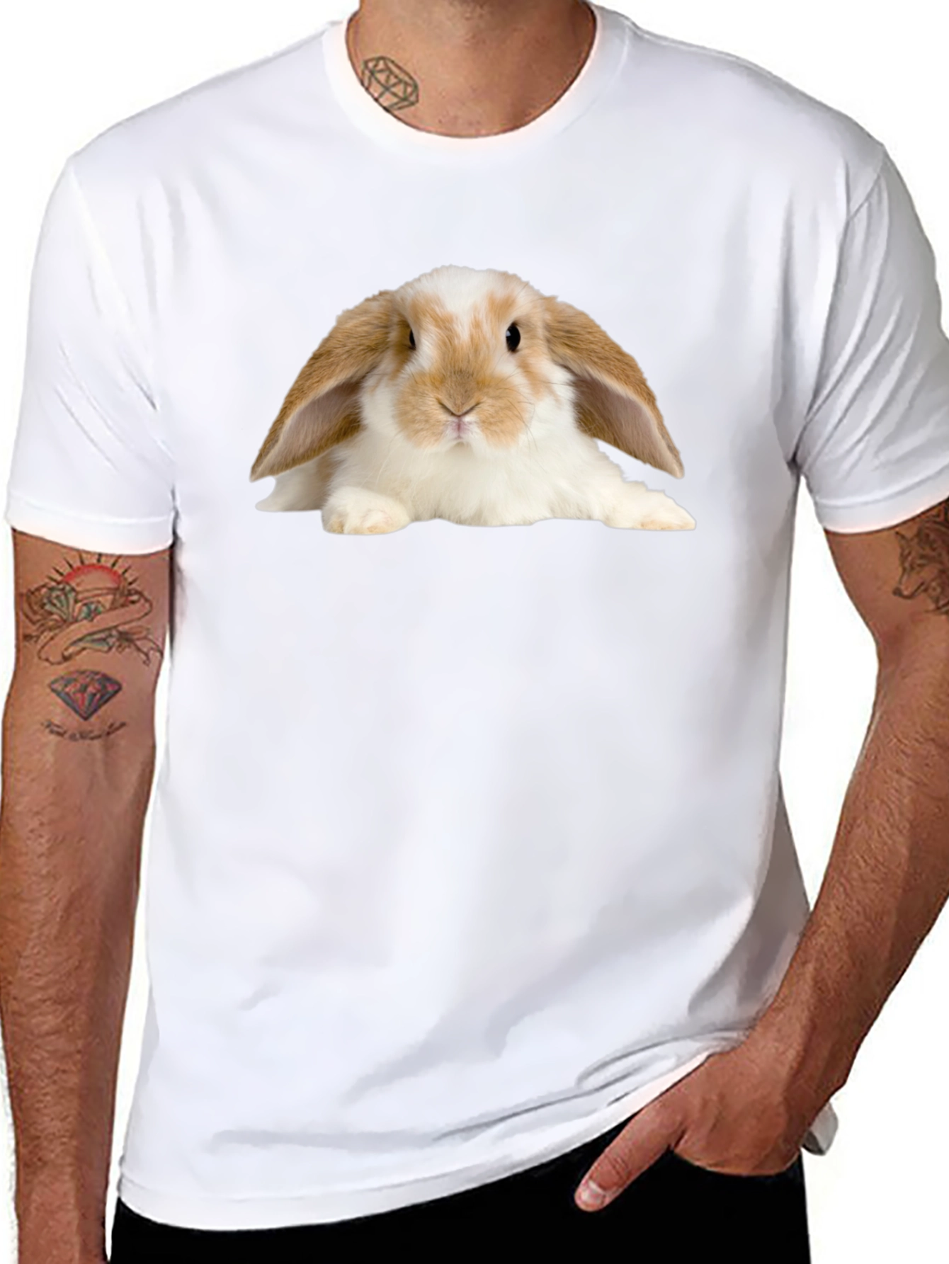 Black Bunny Graphic T-Shirt - Cute Rabbit Tee view 8
