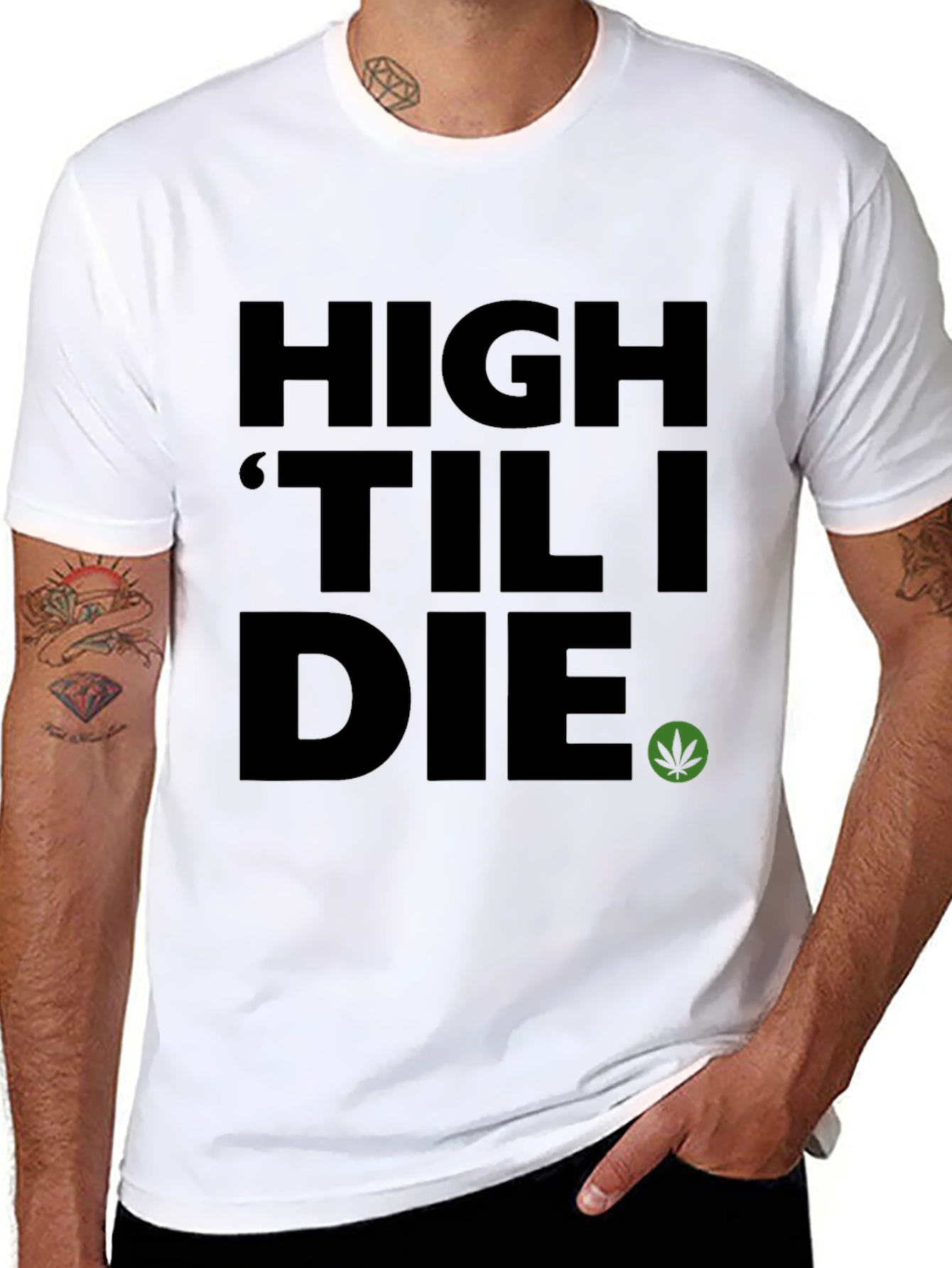 Black High 'Til I Die Graphic Tee - Black view 8