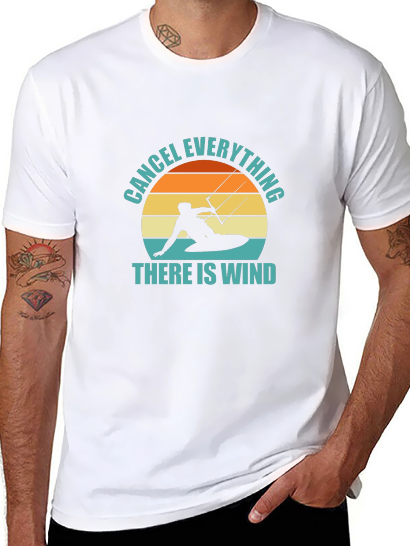 Black Cancel Everything Wind T-Shirt view 8