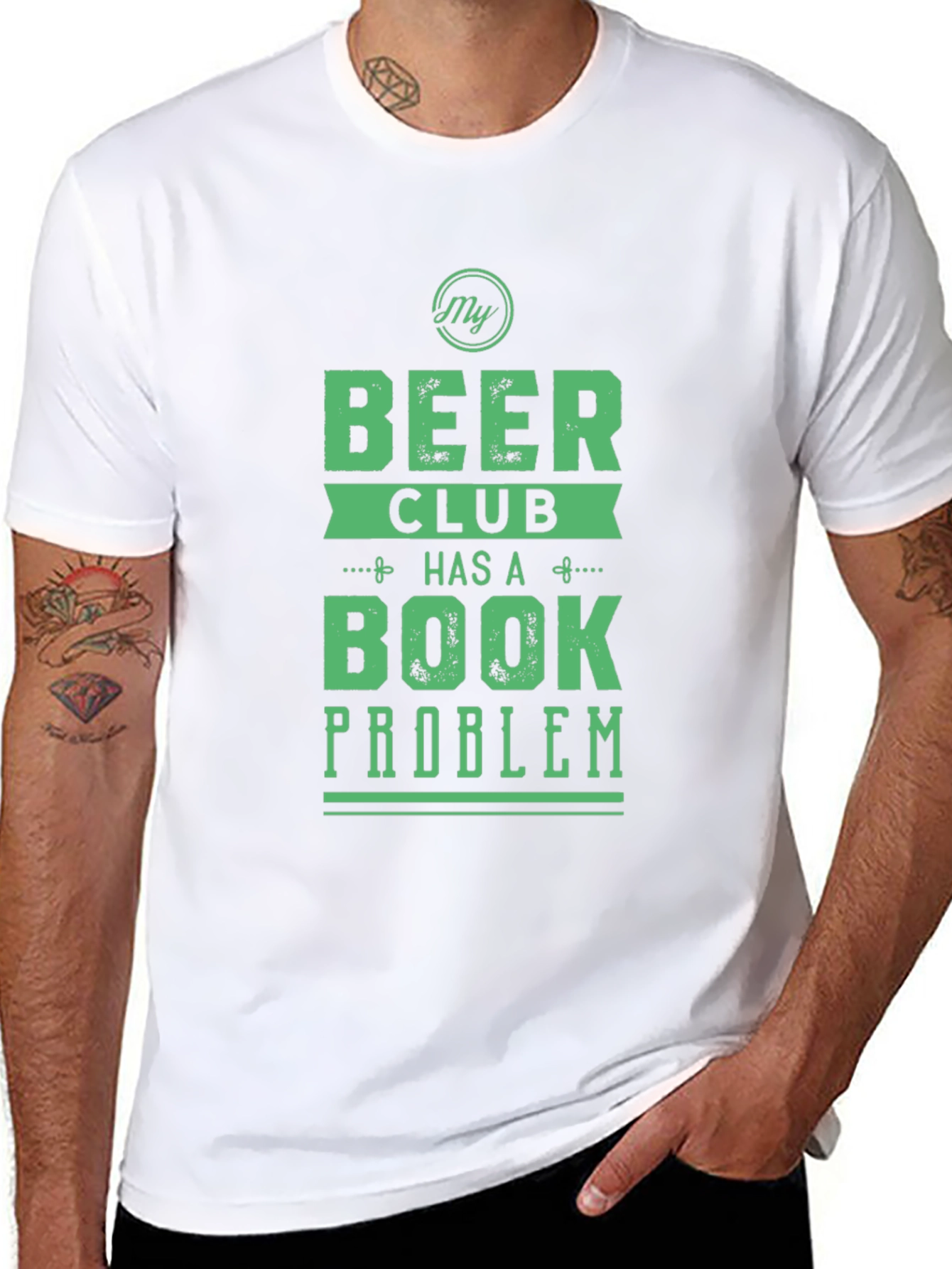 Black Beer Club Book Problem Graphic Tee view 8