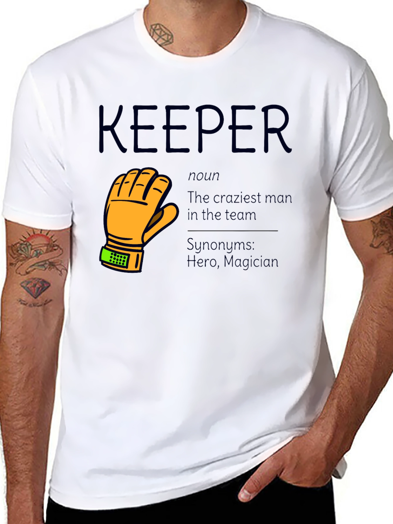 Black Keeper T-Shirt - Goalie Gift view 8
