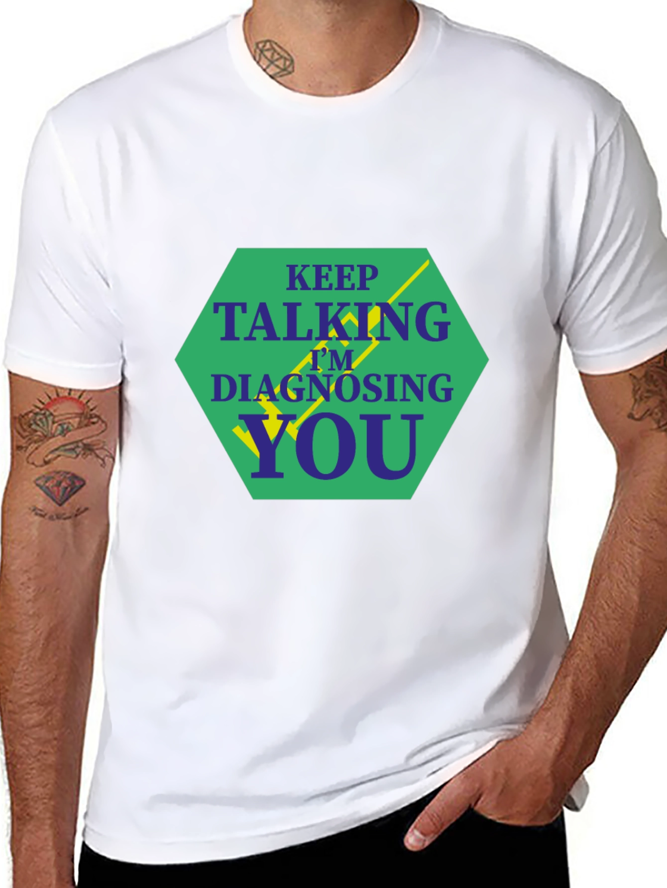 Black Keep Talking I'm Diagnosing You T-Shirt view 8