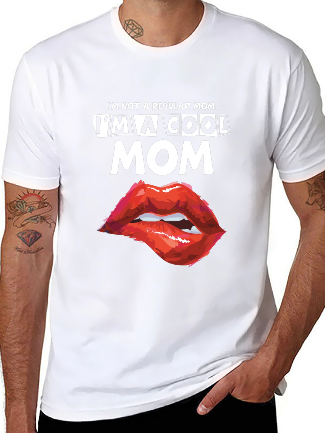 Black Cool Mom Graphic Tee - Trendy Women's T-Shirt view 8