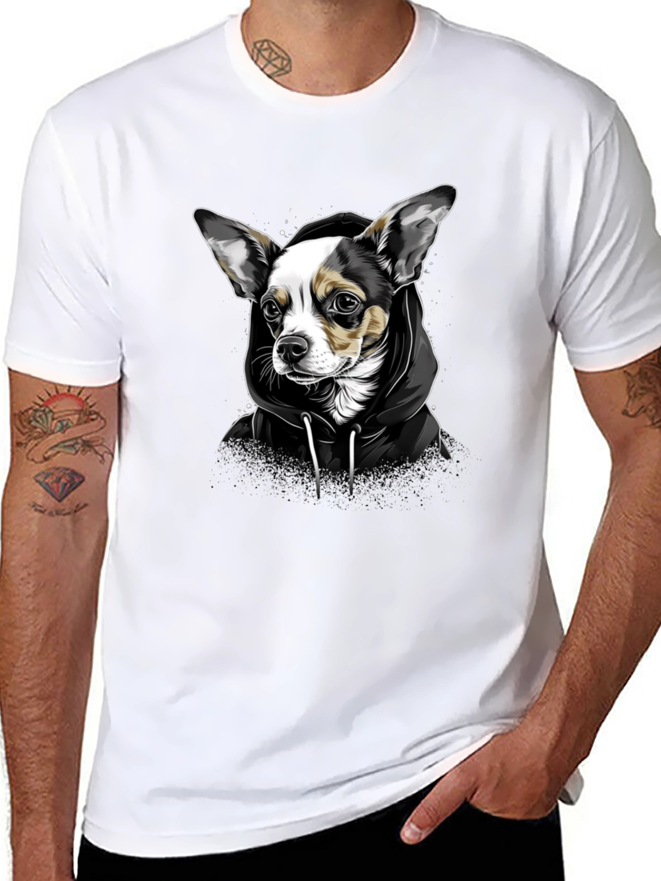Black Dog Graphic T-Shirt - Trendy Animal Lover Tee view 8