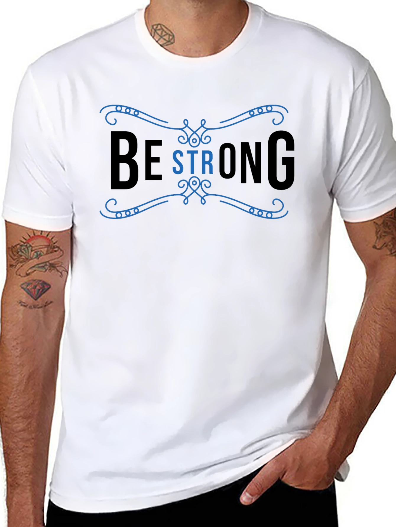Black Be Strong Graphic Tee - Black T-Shirt view 8