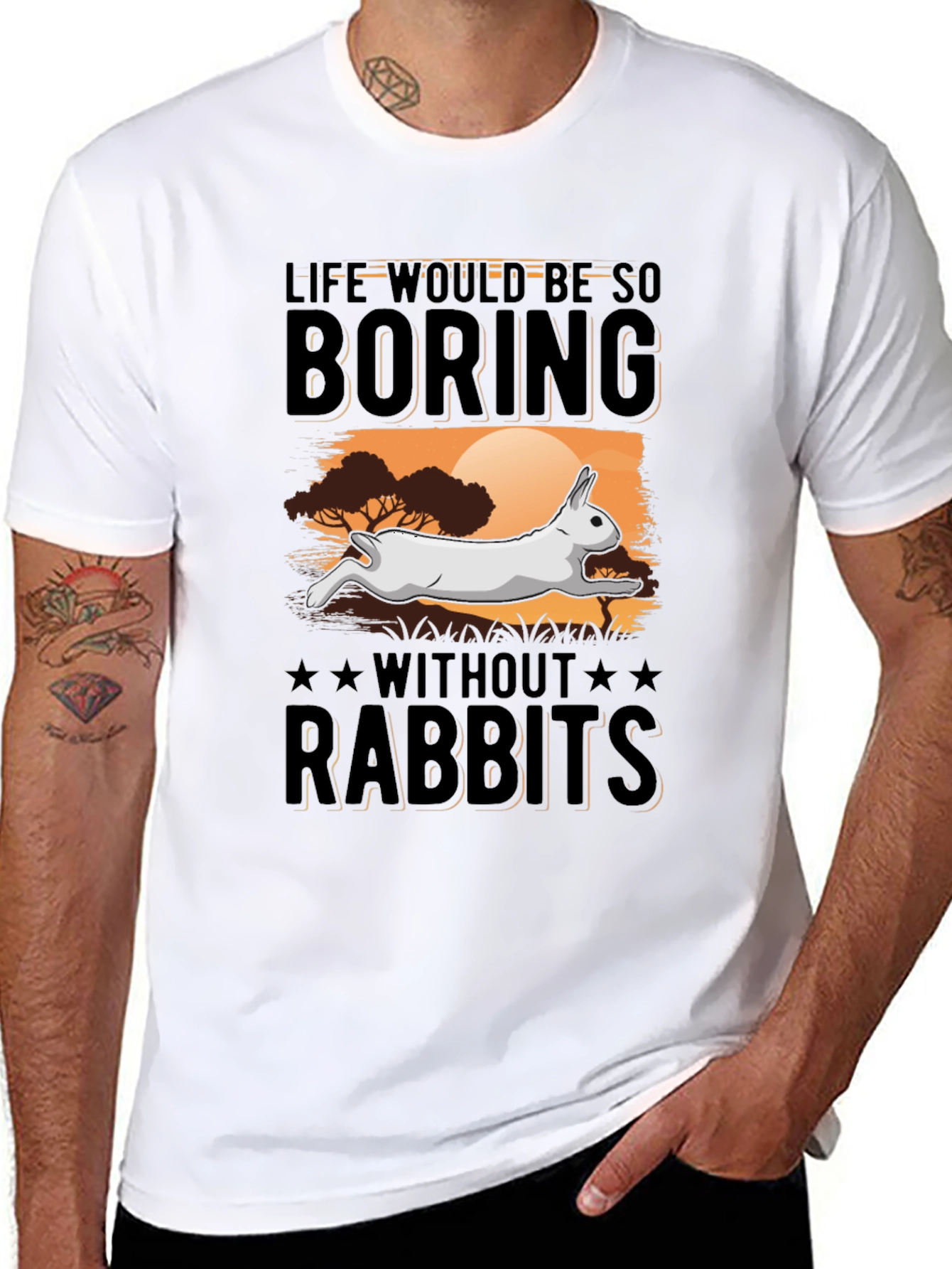 Black Life Without Rabbits T-Shirt view 8
