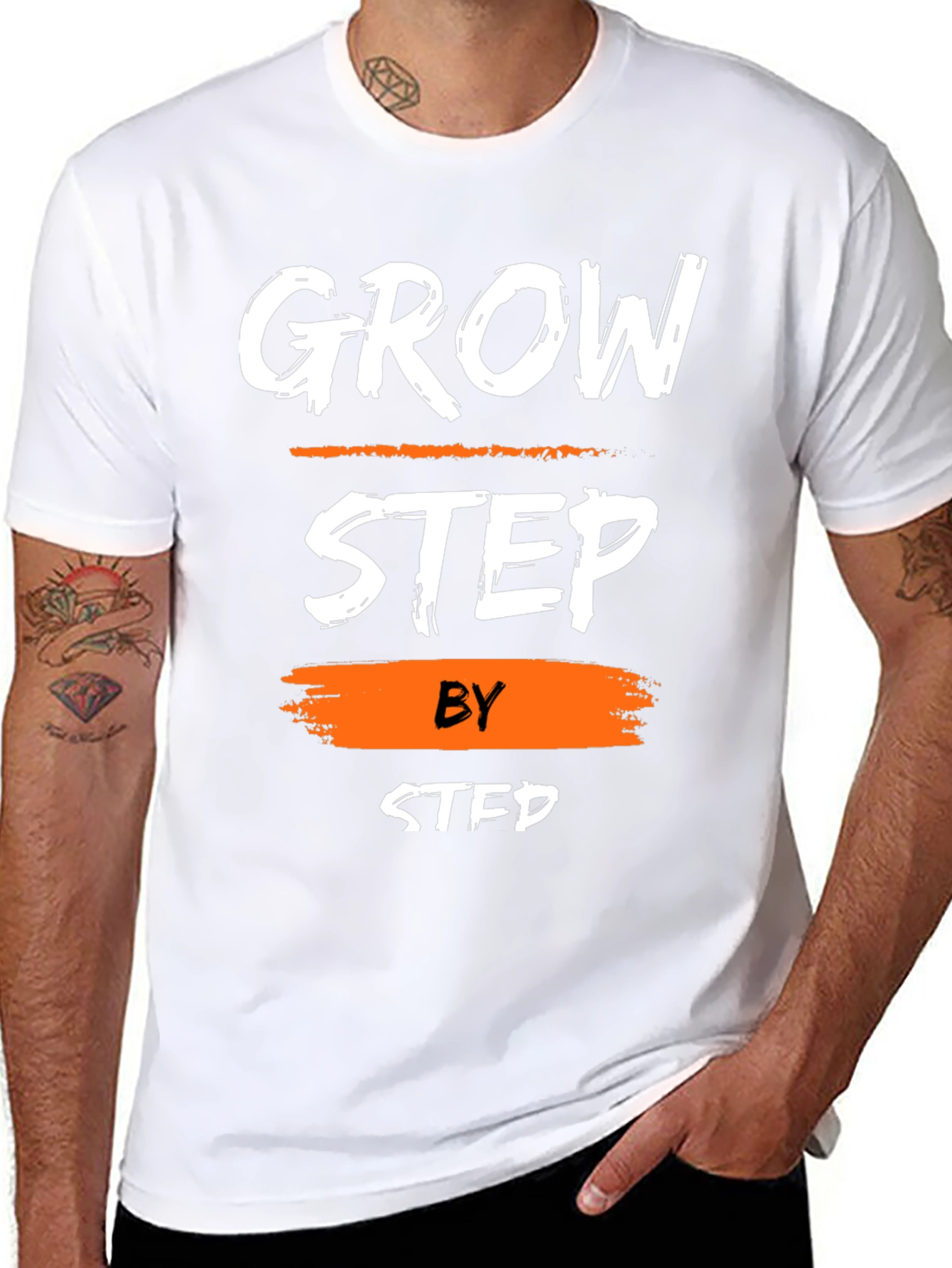 Black Grow Step By Step Black T-Shirt view 8