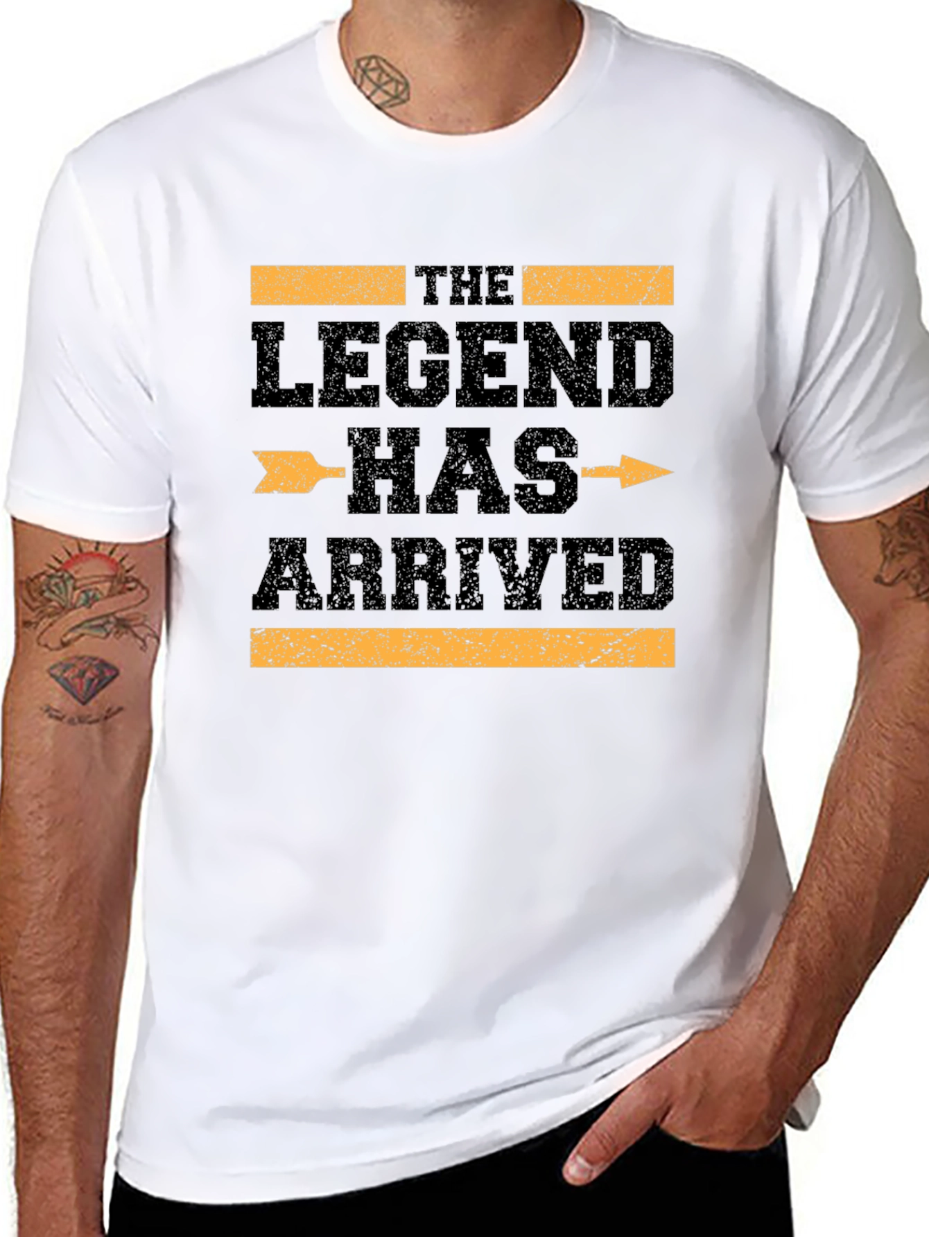 Black The Legend Has Arrived Black Graphic T-Shirt view 8