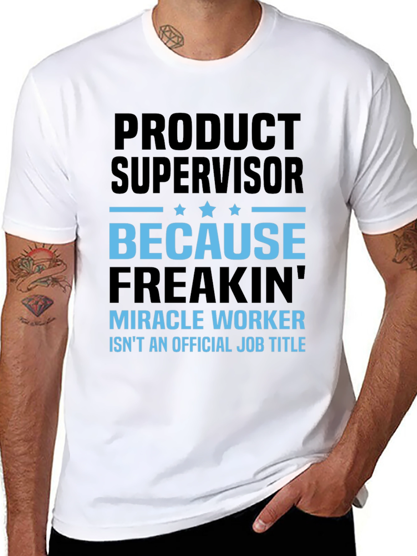 Black Product Supervisor Funny T-Shirt view 8
