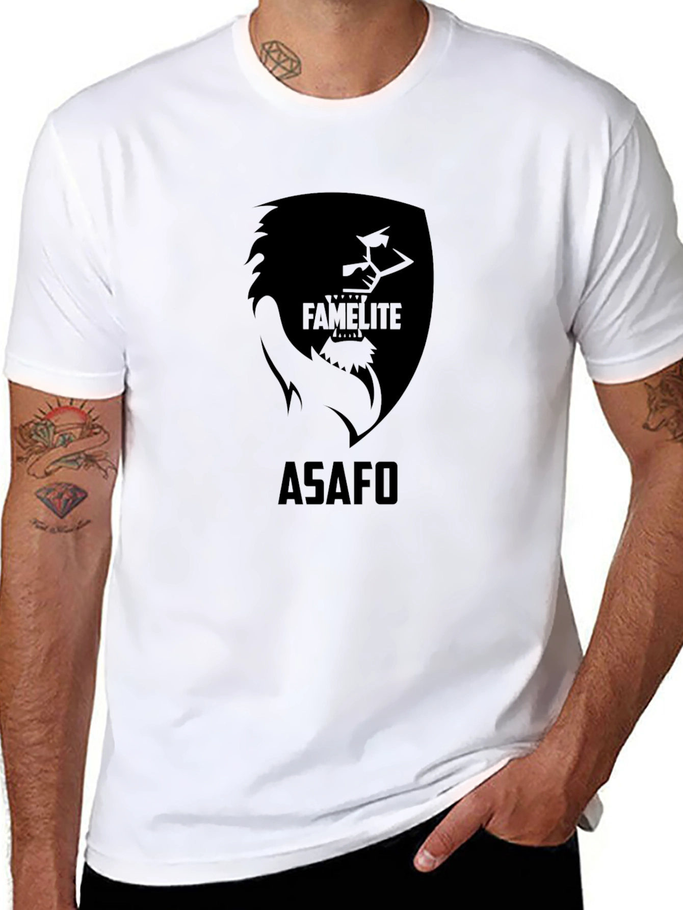 Black Famelite Asafio Black Graphic Tee view 8