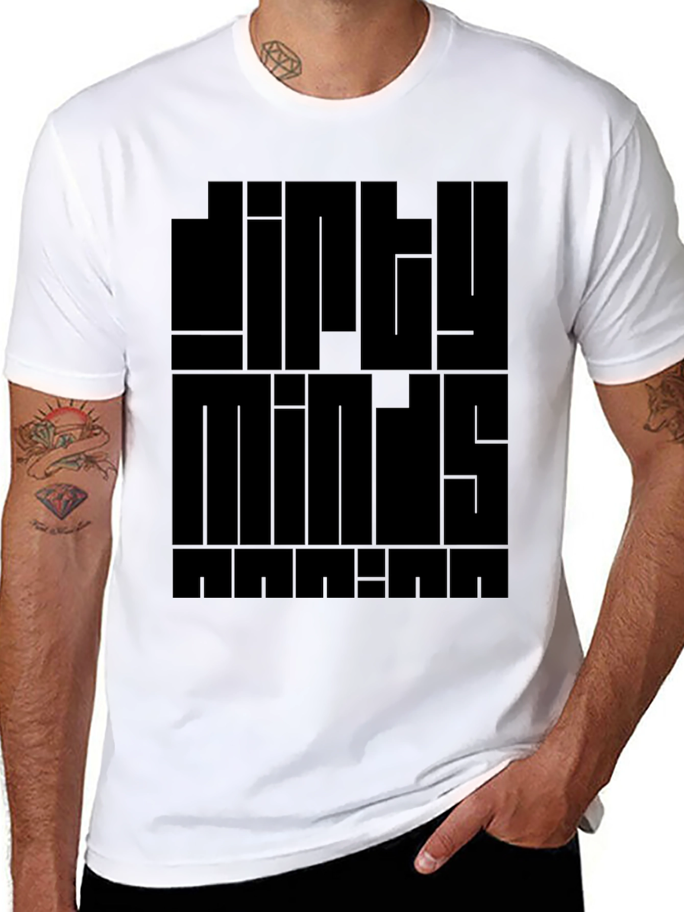 Black Dirty Minds Rainbow T-Shirt - Novelty Graphic Tee view 8