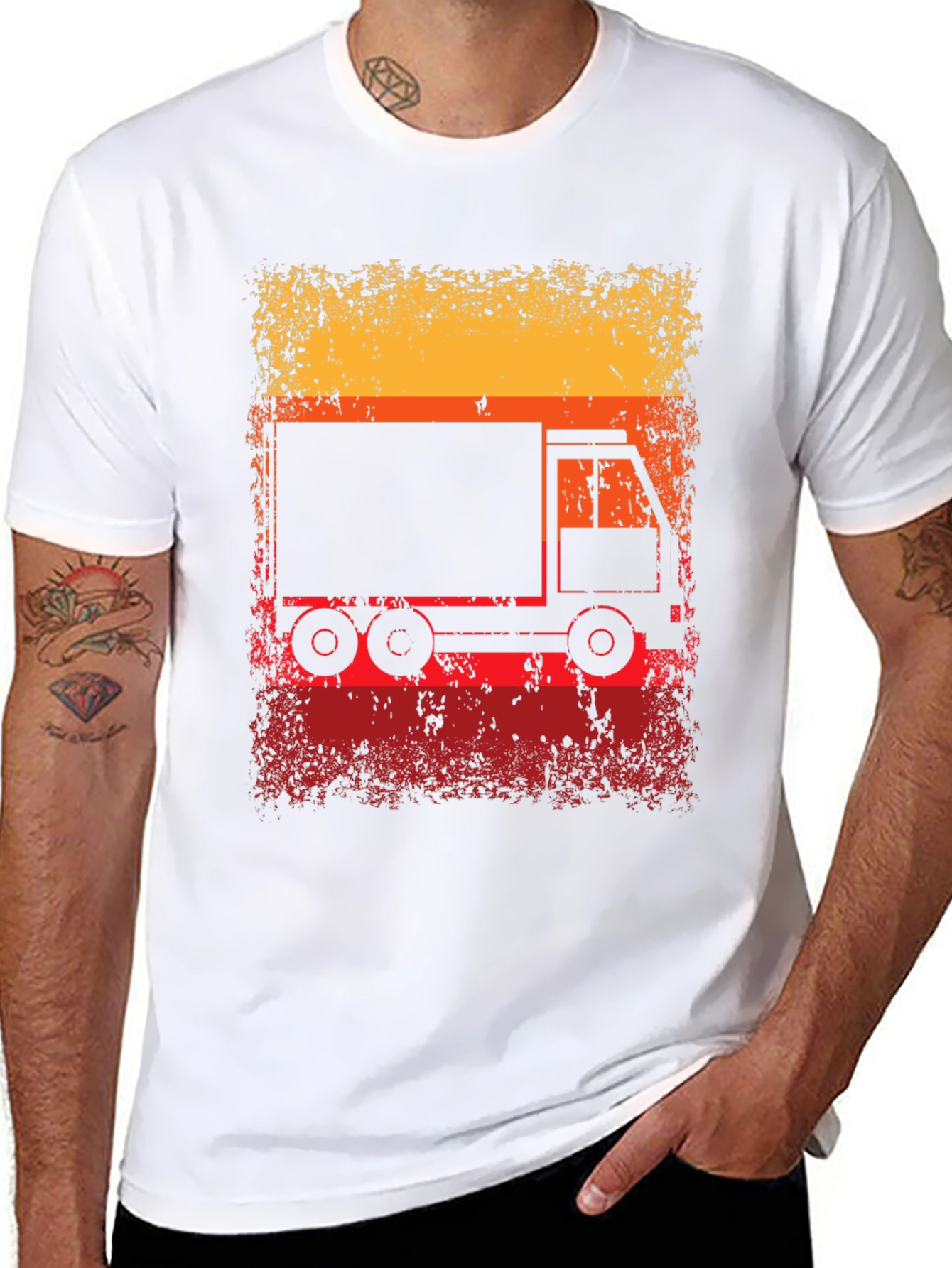 Black Retro Truck Graphic T-Shirt view 8