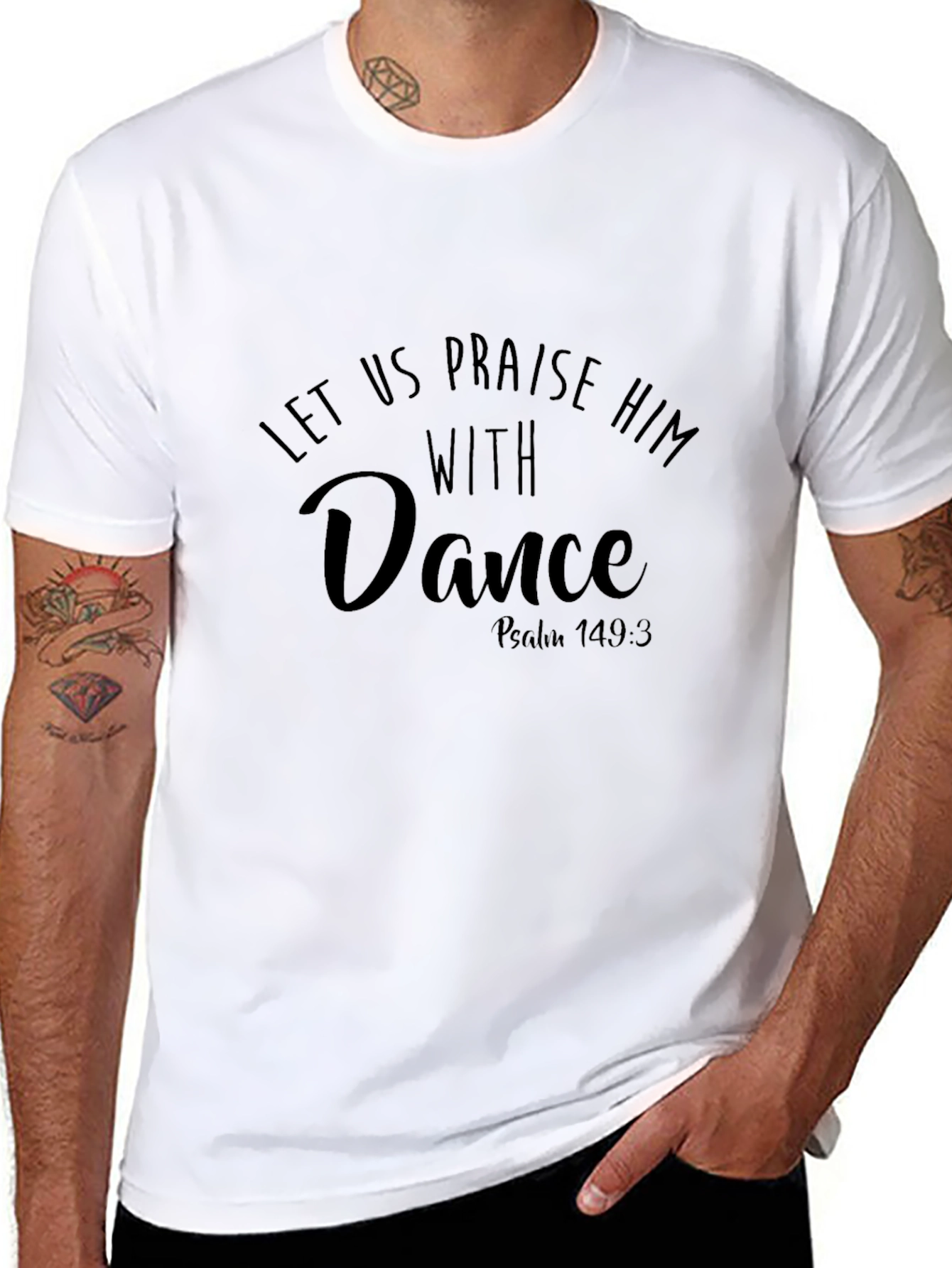 Black Praise Him With Dance T-Shirt view 8