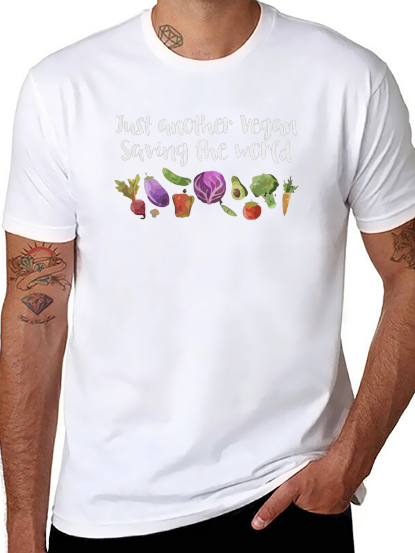 Vegan Saving the World T-Shirt - Unisex - 8