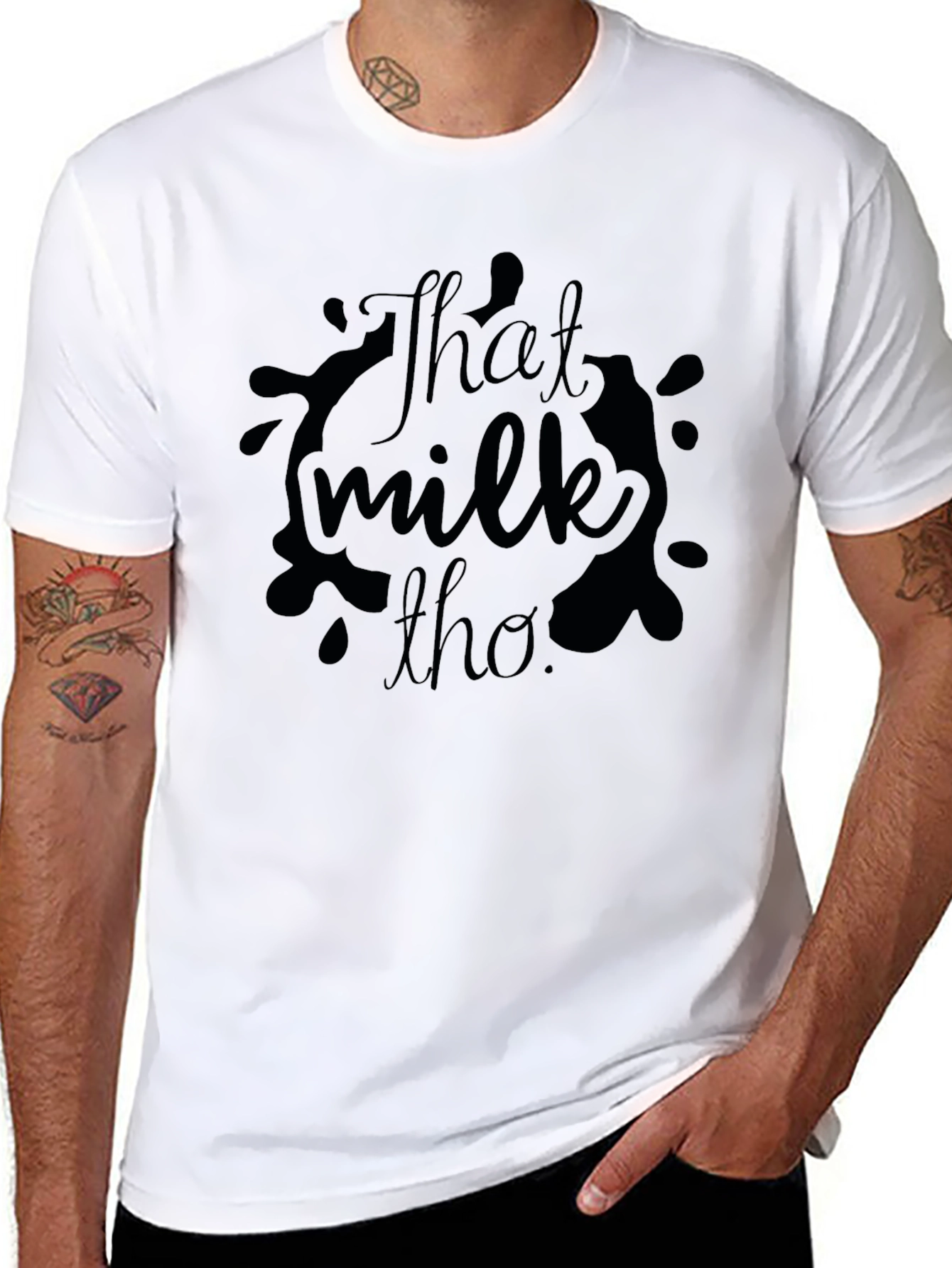 Black That Milk Tho T-Shirt - Funny Graphic Tee view 8