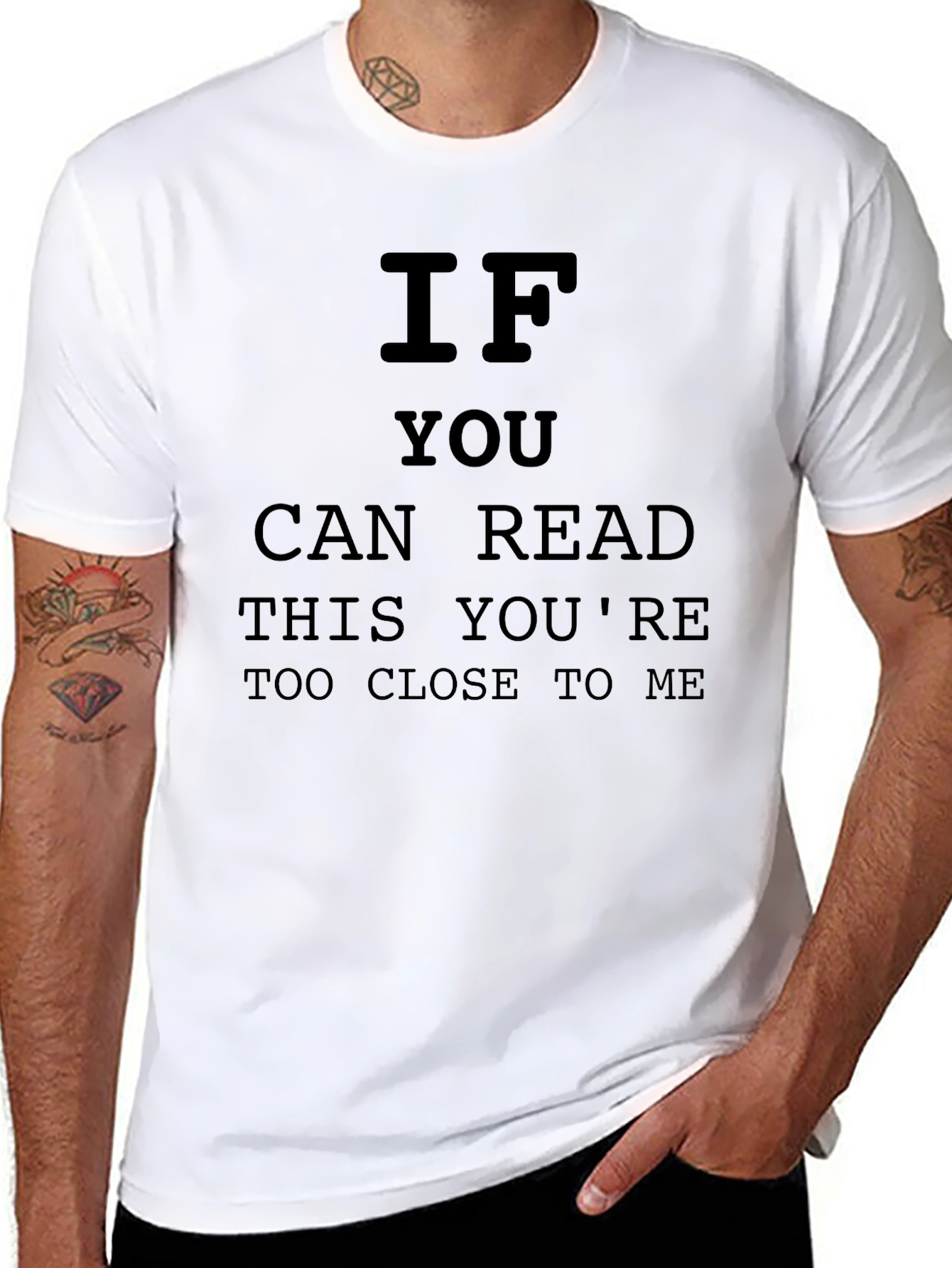 Black Funny If You Can Read This Tee view 8