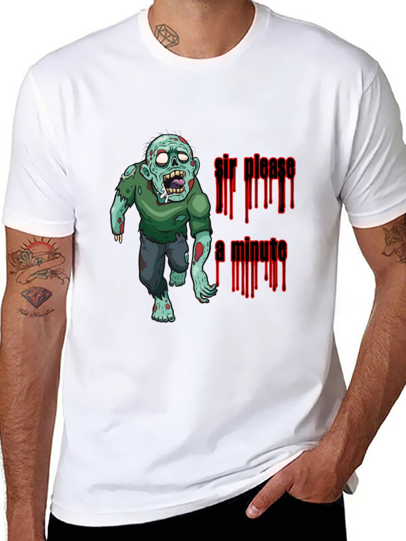 Black Zombie "Sir, Please a Minute" Graphic T-Shirt view 8