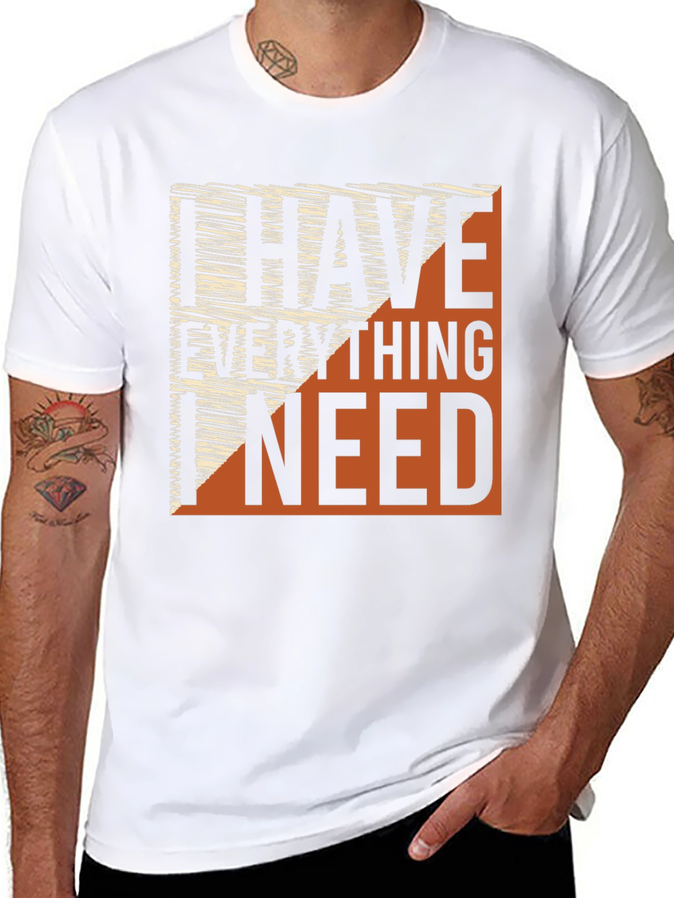 Black I Have Everything I Need Graphic Tee view 8