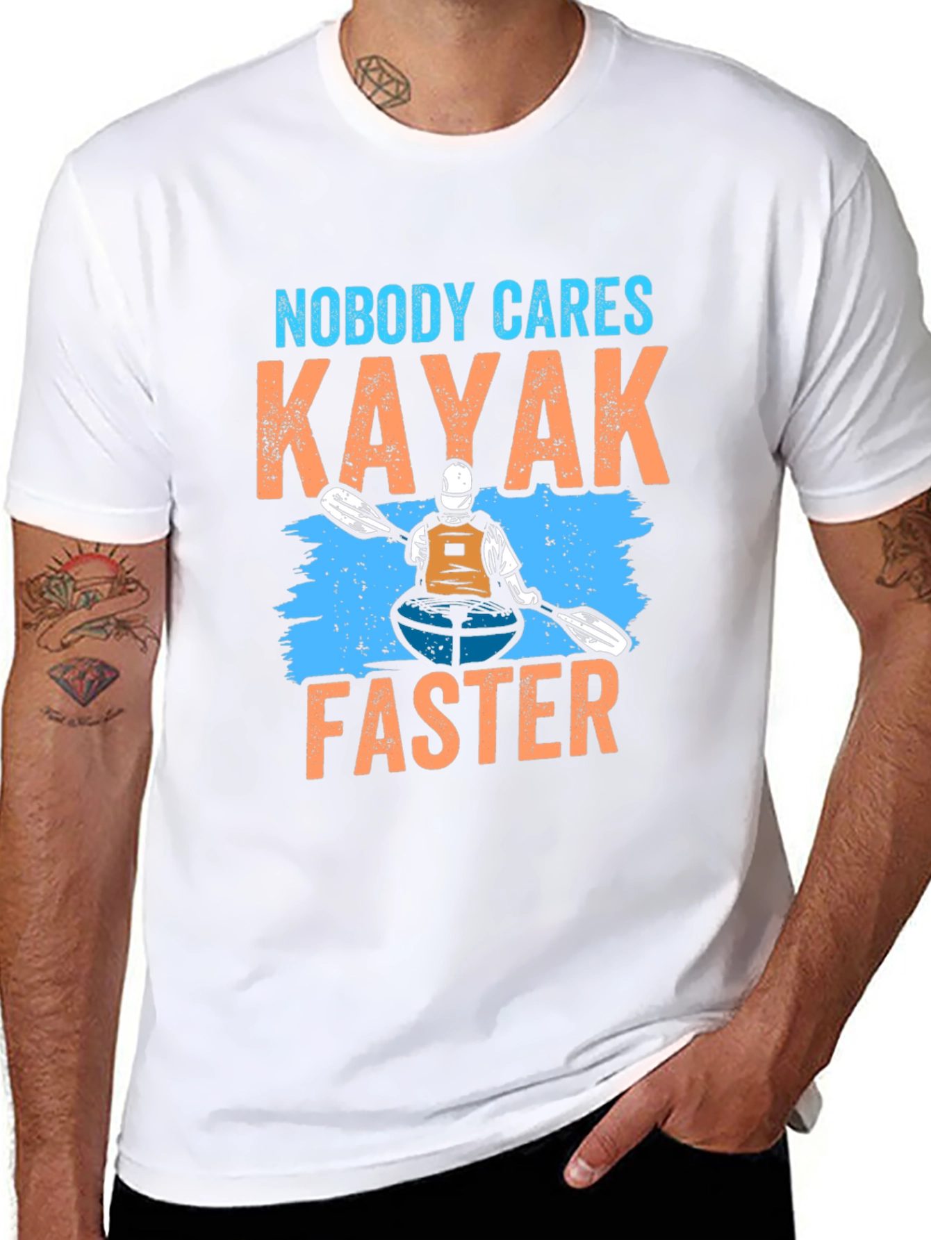 Nobody Cares Kayak Faster T-Shirt - 8
