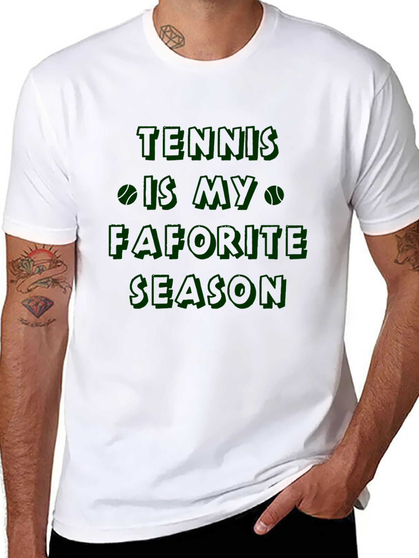Black Tennis is My Favorite Season Black T-Shirt view 8