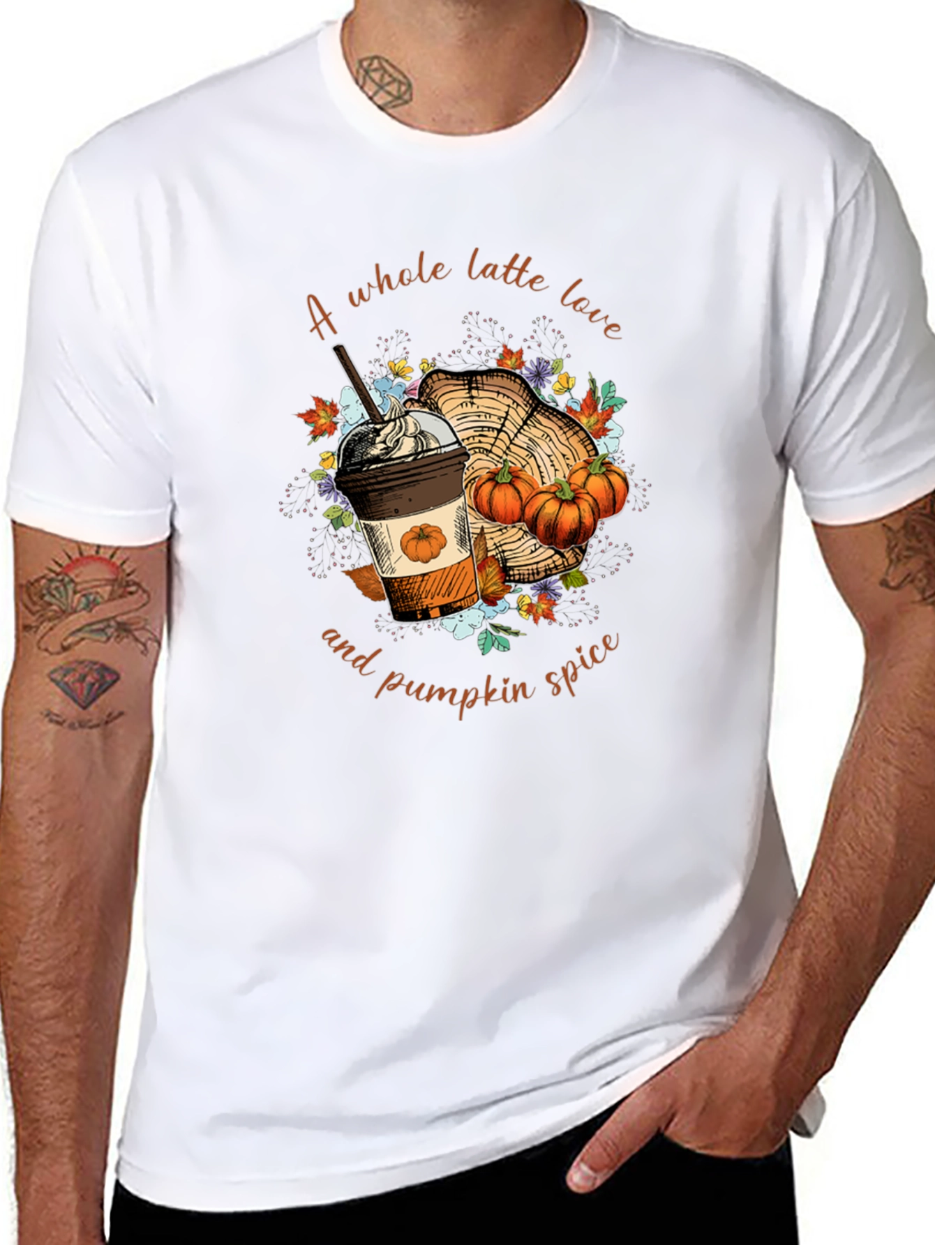 Black Latte Love & Pumpkin Spice Graphic Tee view 8
