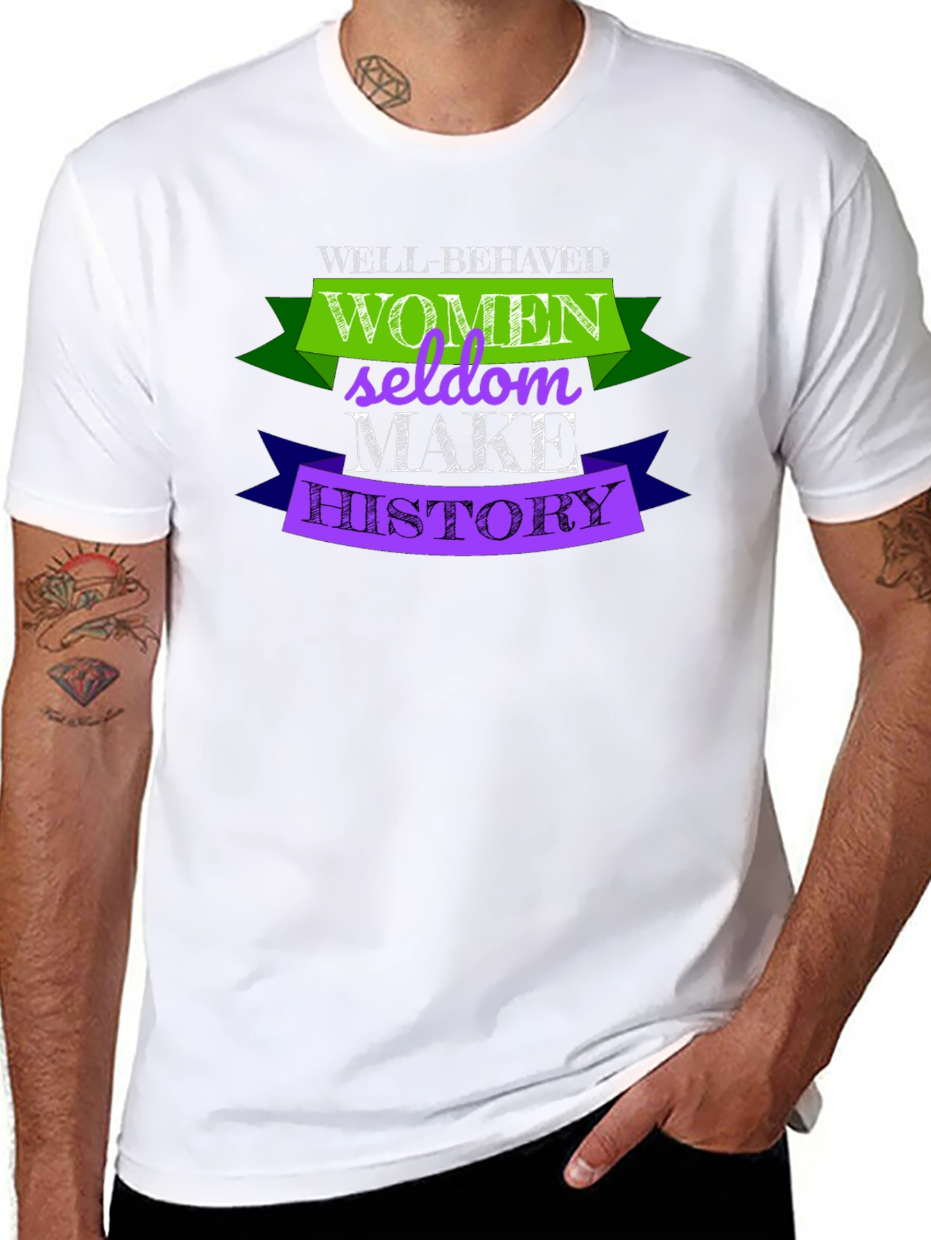 Black Well-Behaved Women Seldon Make History T-Shirt view 8