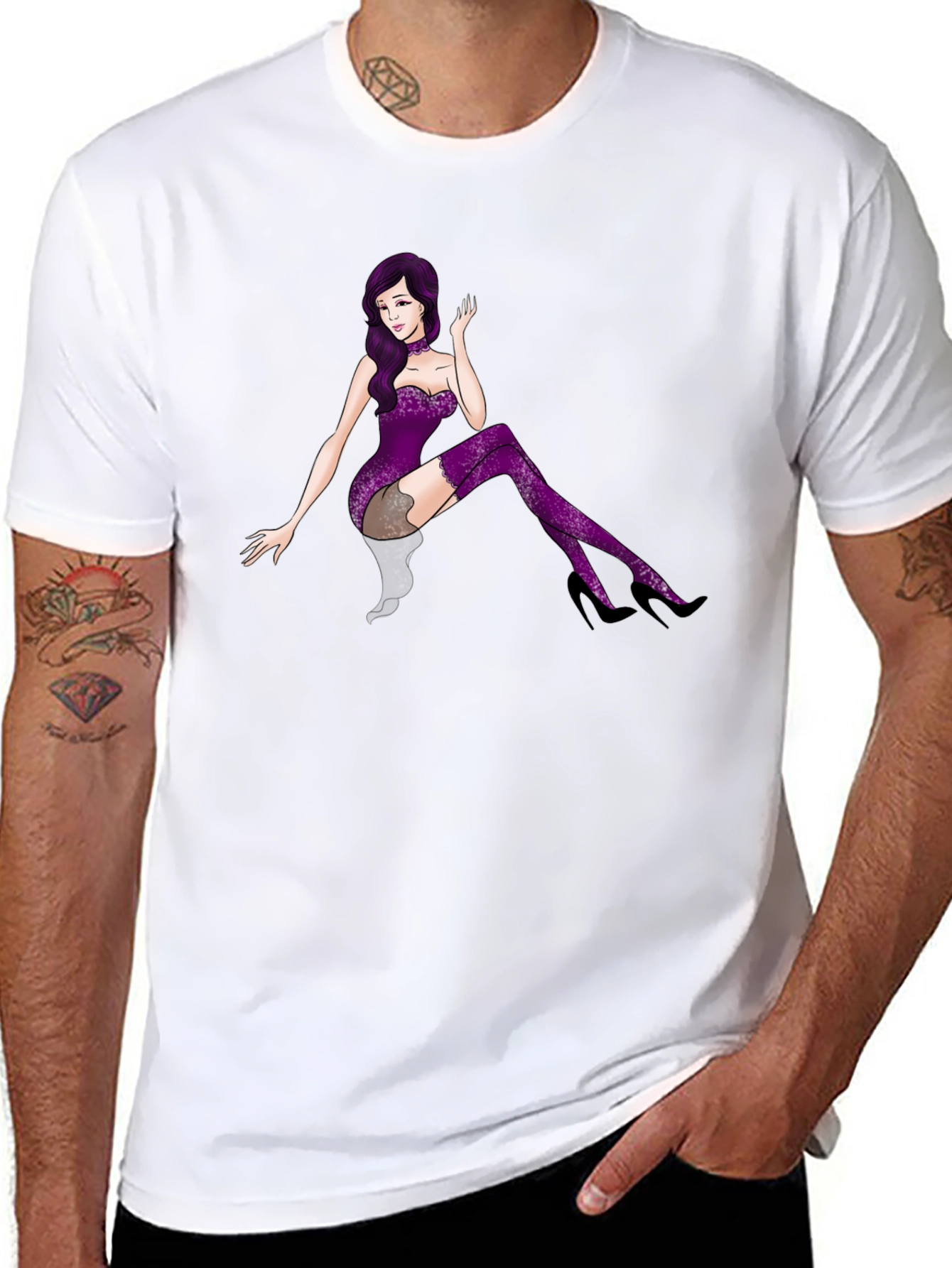Black Purple Diva T-Shirt view 8