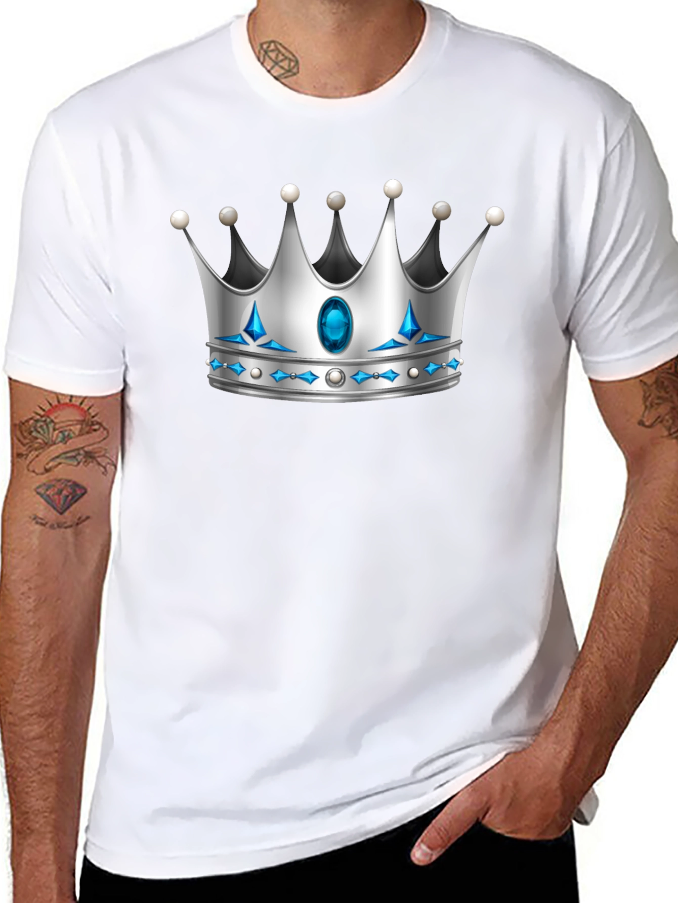 Black Crown Graphic Tee - Royal Style Black T-Shirt view 8