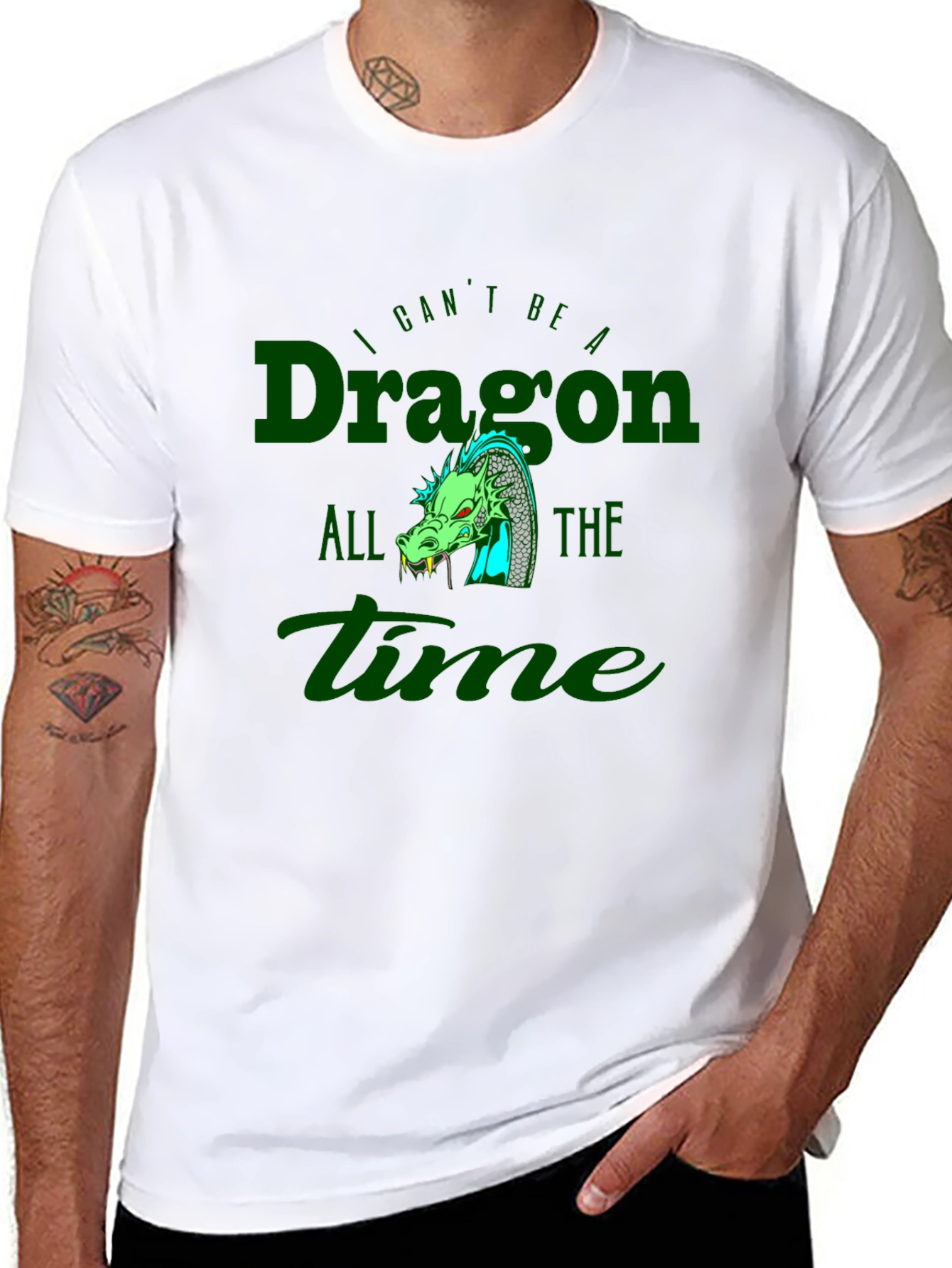 Black Dragon Graphic Tee - I Can't Be a Dragon All the Time view 8