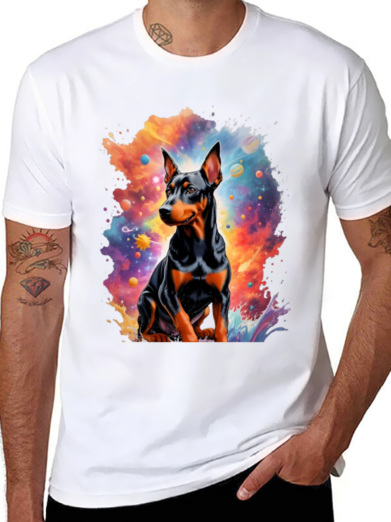 Black Dog Universe Graphic Tee - Men's Black T-Shirt view 8