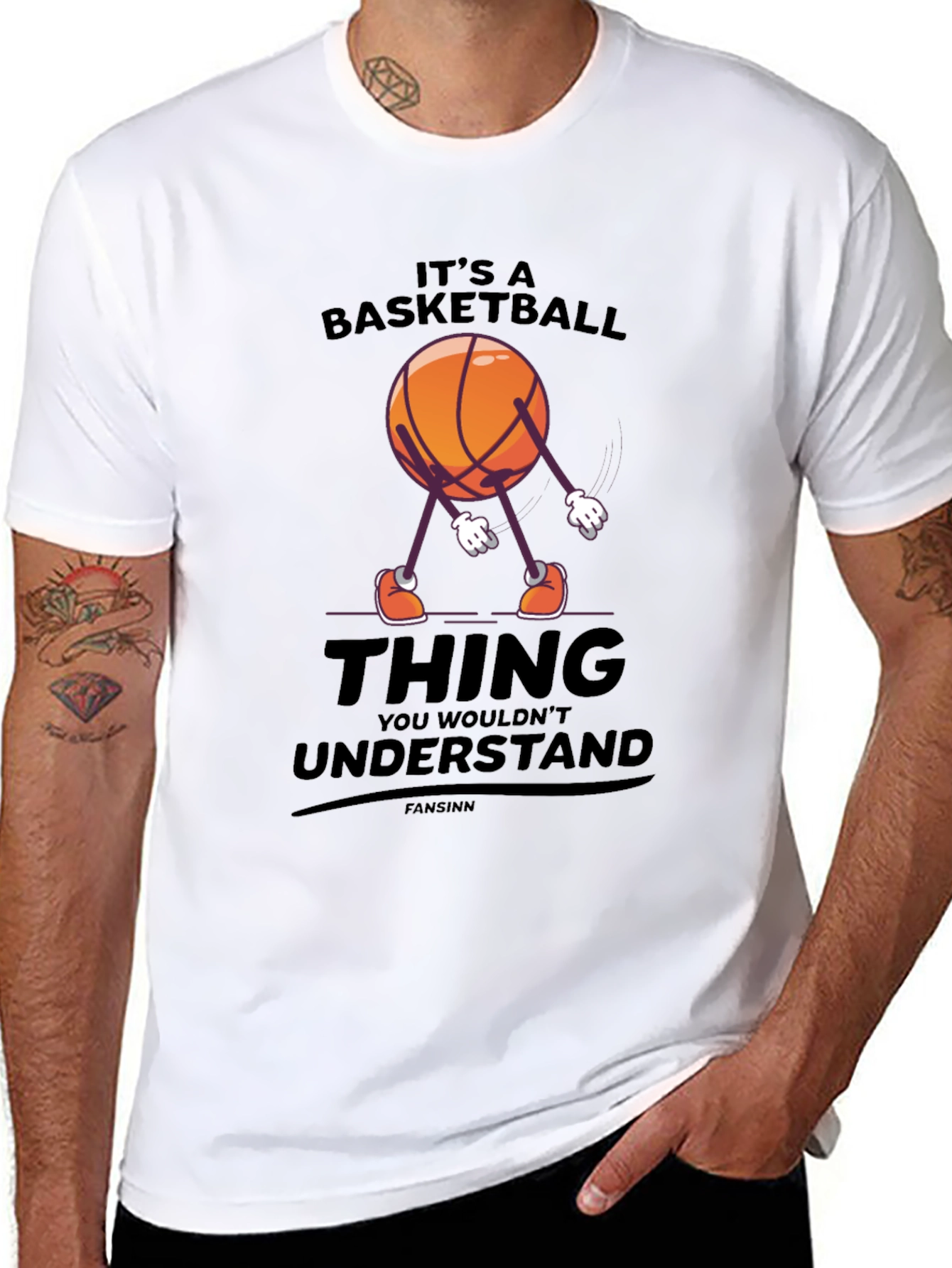 Black Basketball Thing Graphic T-Shirt view 8