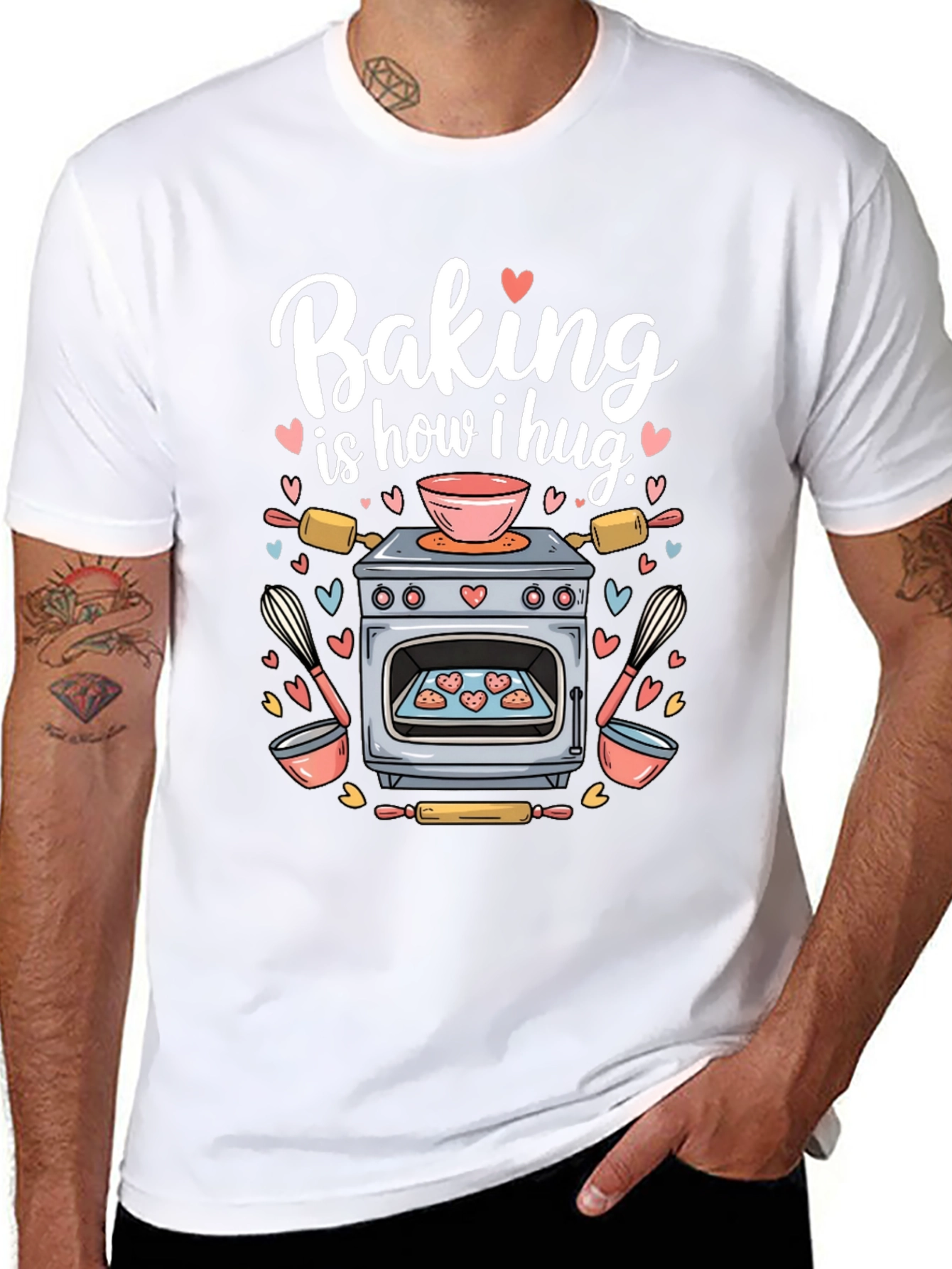 Black Baking Is How I Hug T-Shirt view 8