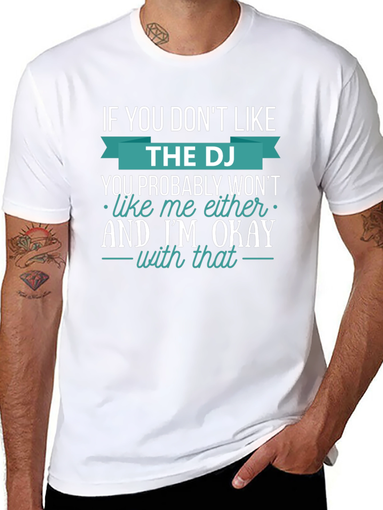 Black DJ Graphic Tee - If You Don't Like the DJ, I'm Okay view 8