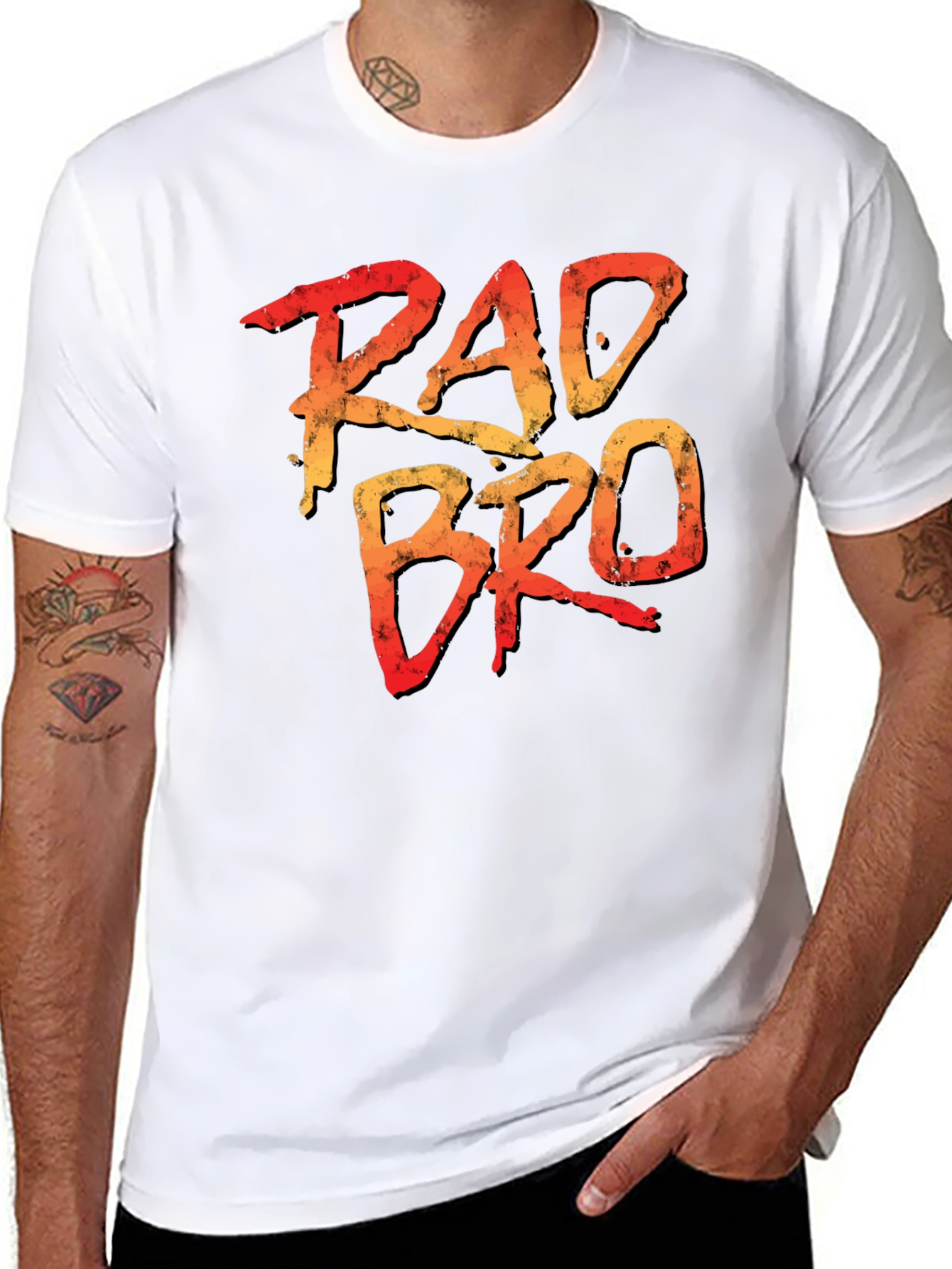 Black Rad Bro Graphic Tee - Cool Retro Style view 8