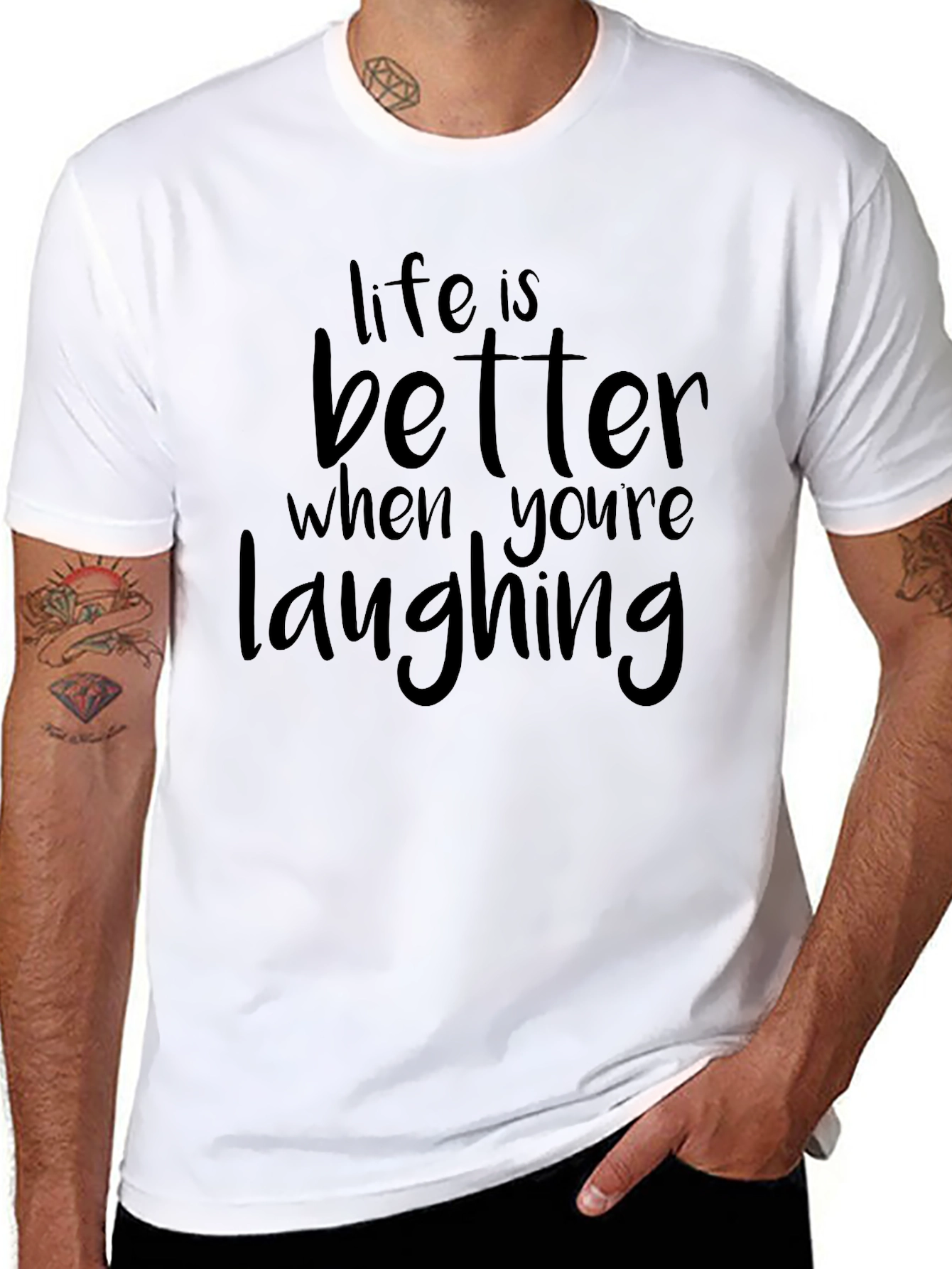 Black Life is Better When You're Laughing Graphic Tee view 8