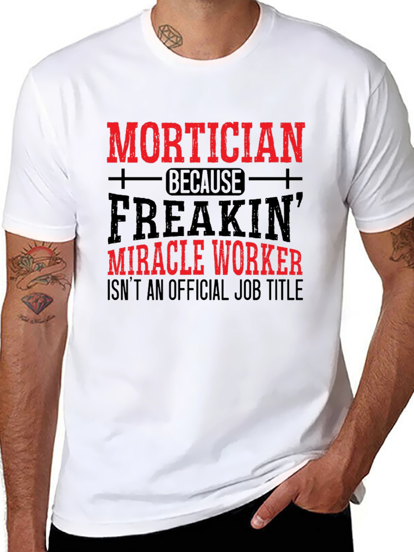 Black Mortician Miracle Worker T-Shirt view 8