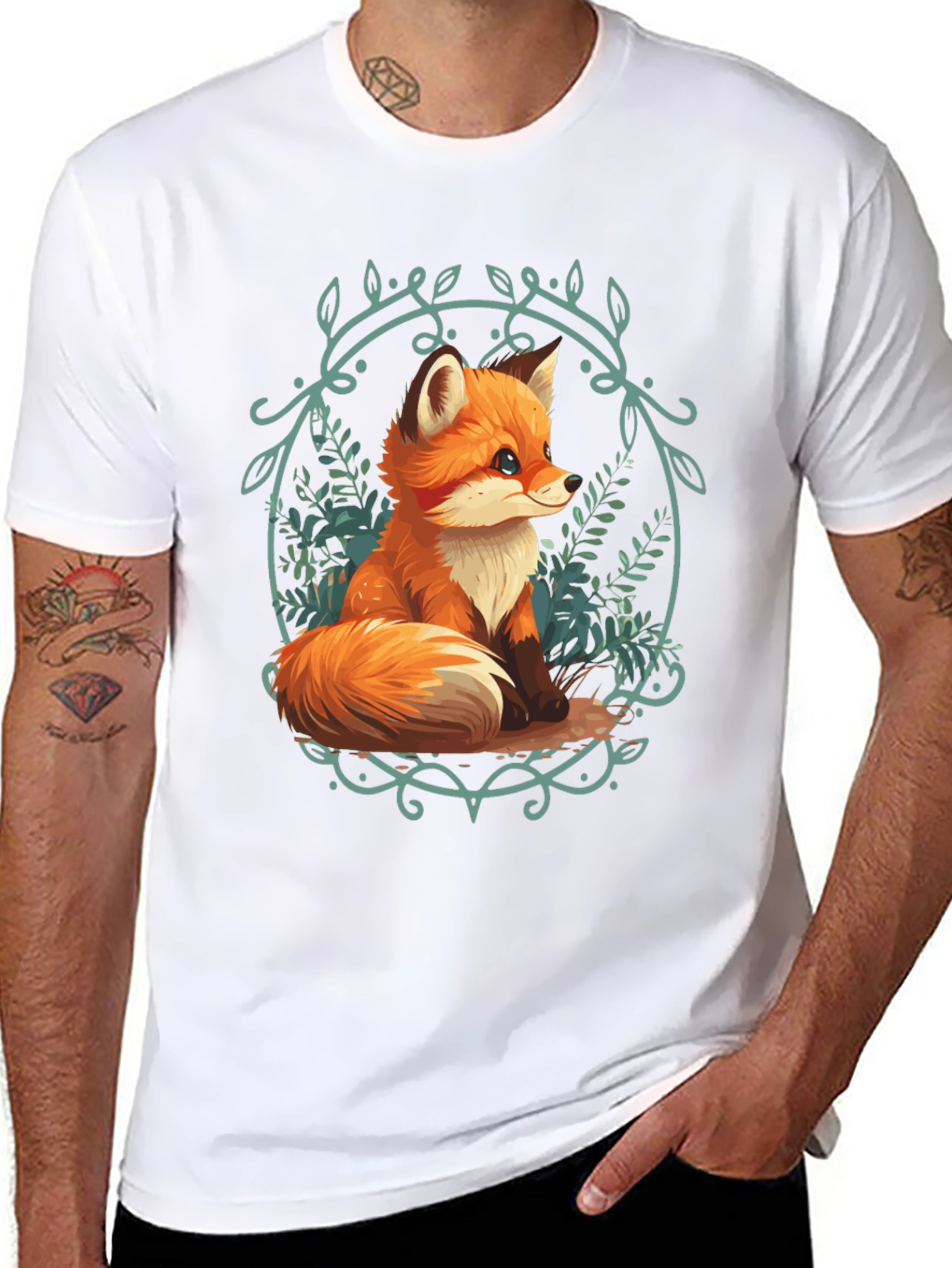 Black Fox Graphic T-Shirt - Nature Lover Tee view 8