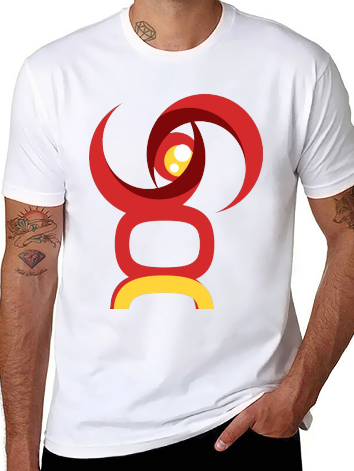 Black Abstract Graphic T-Shirt - Modern Design view 8