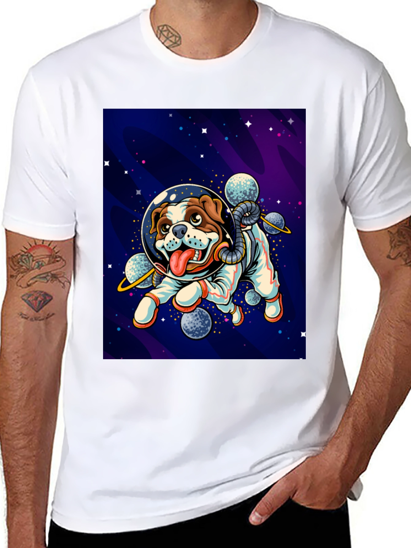 Black Dog Astronaut Graphic Tee - Black view 8