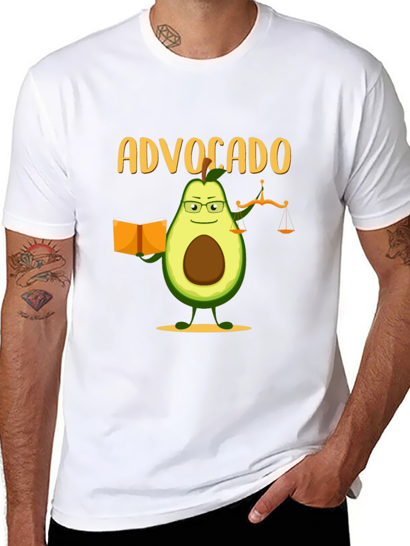 Black Advocado Lawyer T-Shirt - Funny Attorney Gift view 8